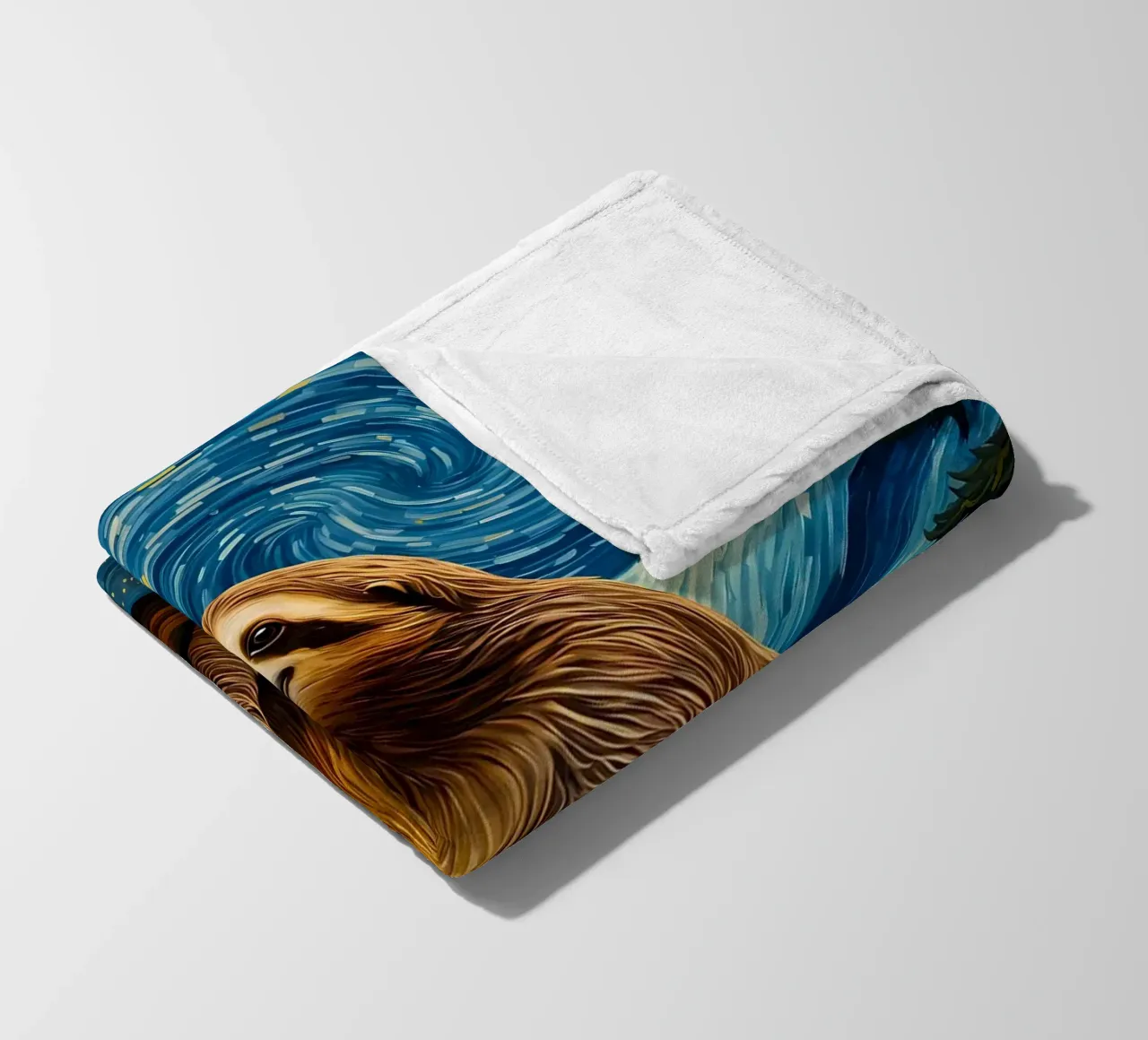 Bradipo Notte stellata coperta in pile da Adrian Patel