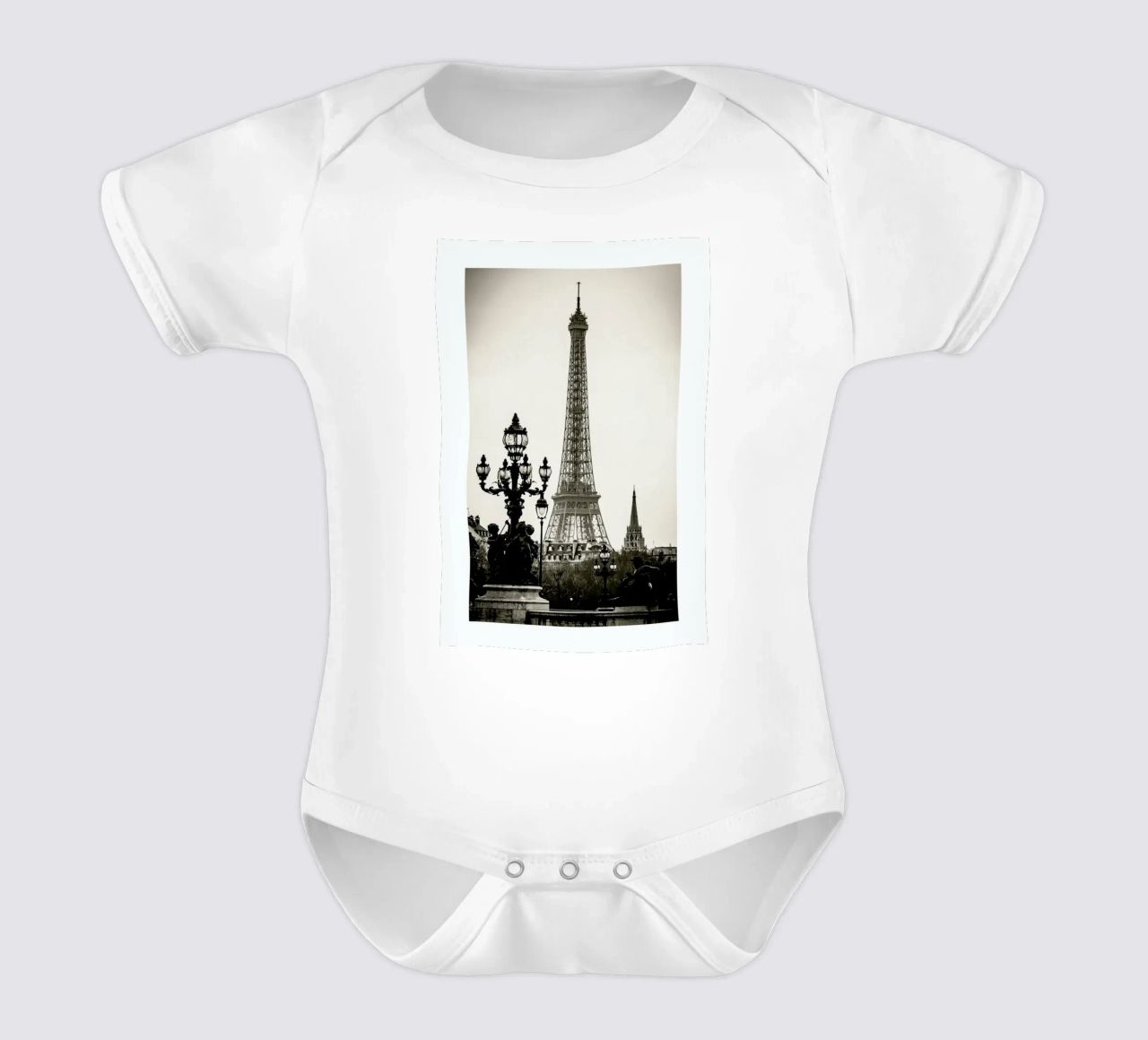 Eiffel Tower body neonato maniche corte da METROPOLIS