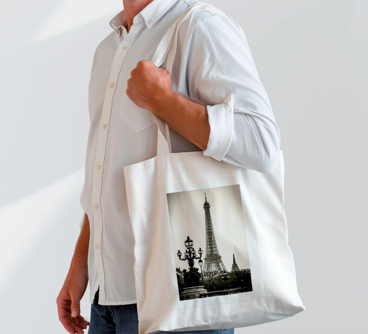 Eiffel Tower borsa in juta da METROPOLIS