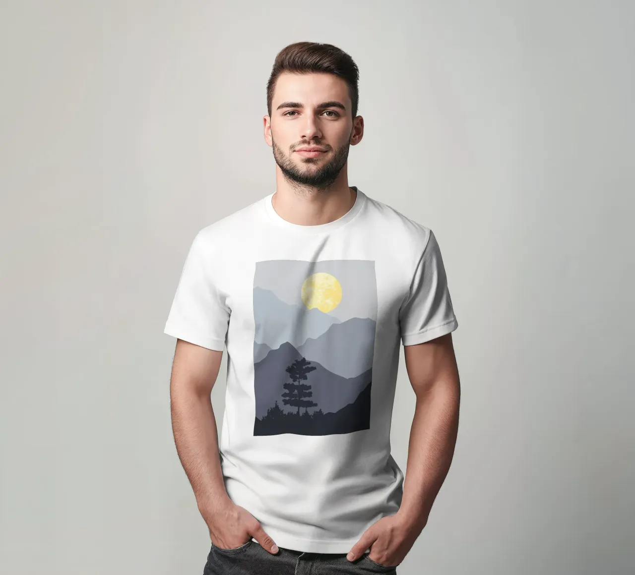 Mountain layer and forest t-shirt by Bartosz Powalka