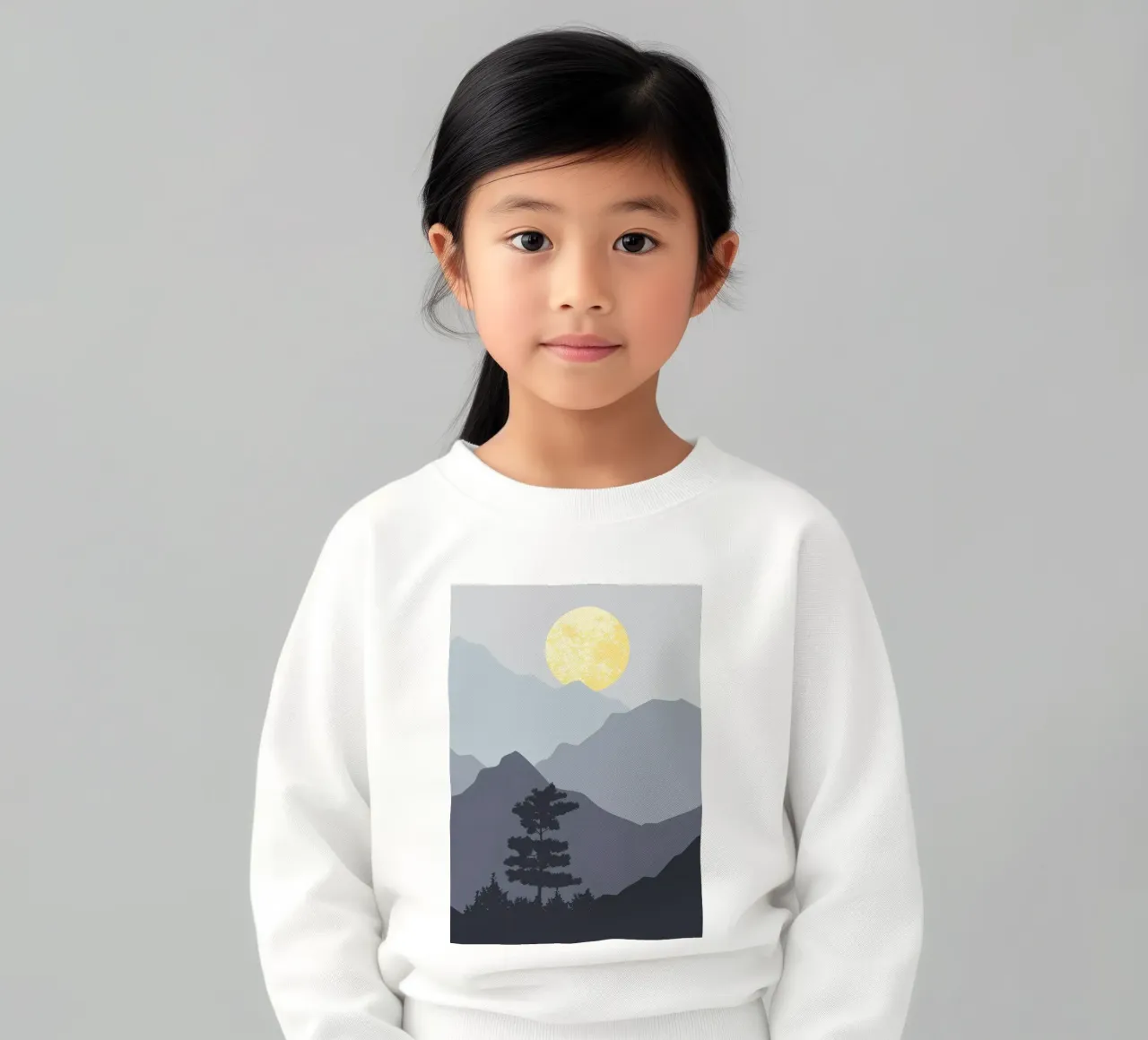 Berglaag en bos kinder sweatshirt van Bartosz Powalka
