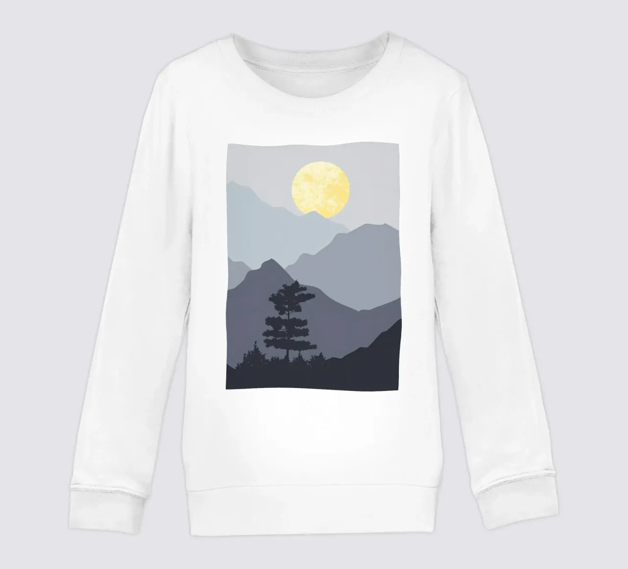 Berglaag en bos kinder sweatshirt van Bartosz Powalka