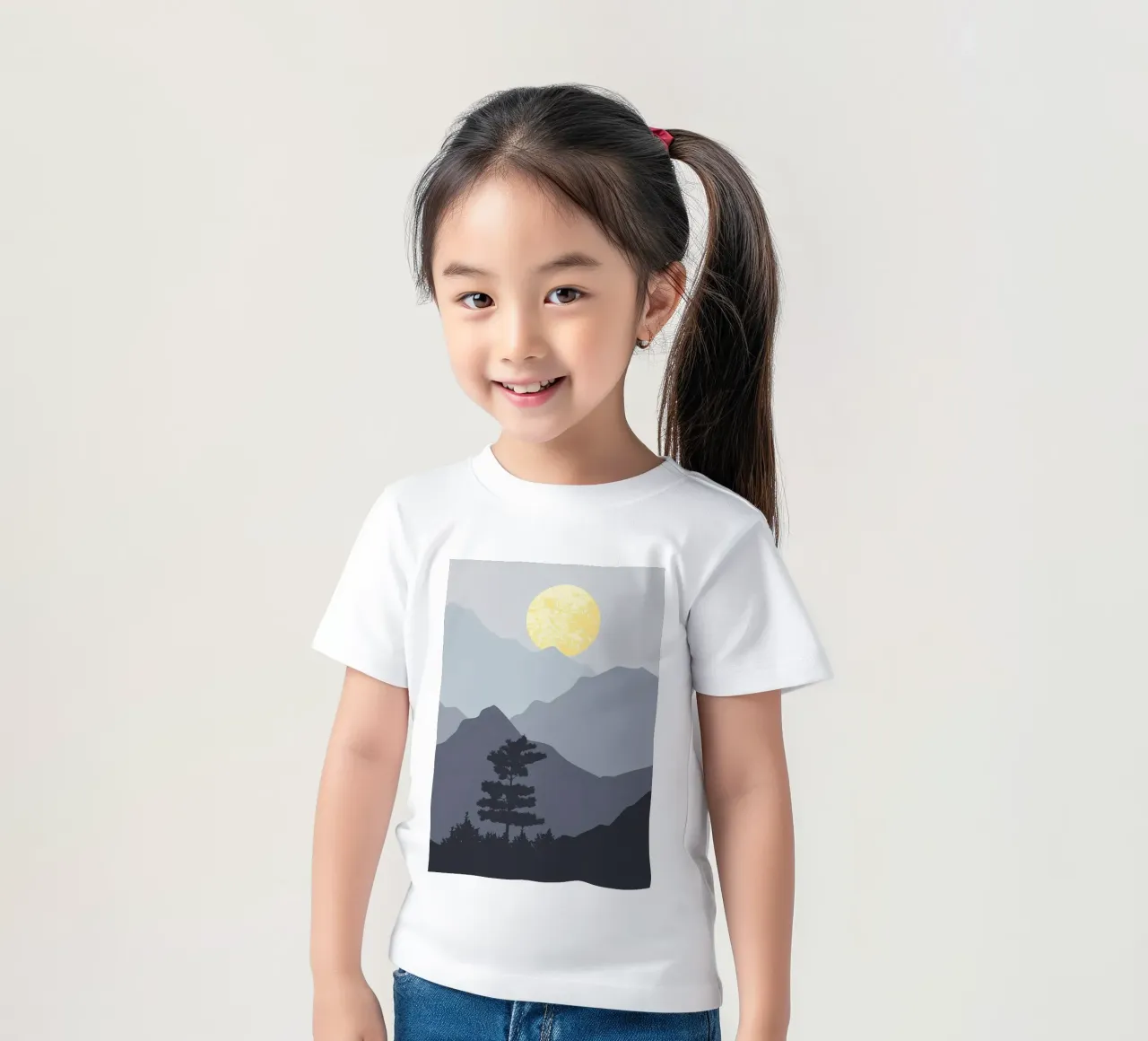 Couche montagneuse et forêt t-shirt enfant de Bartosz Powalka