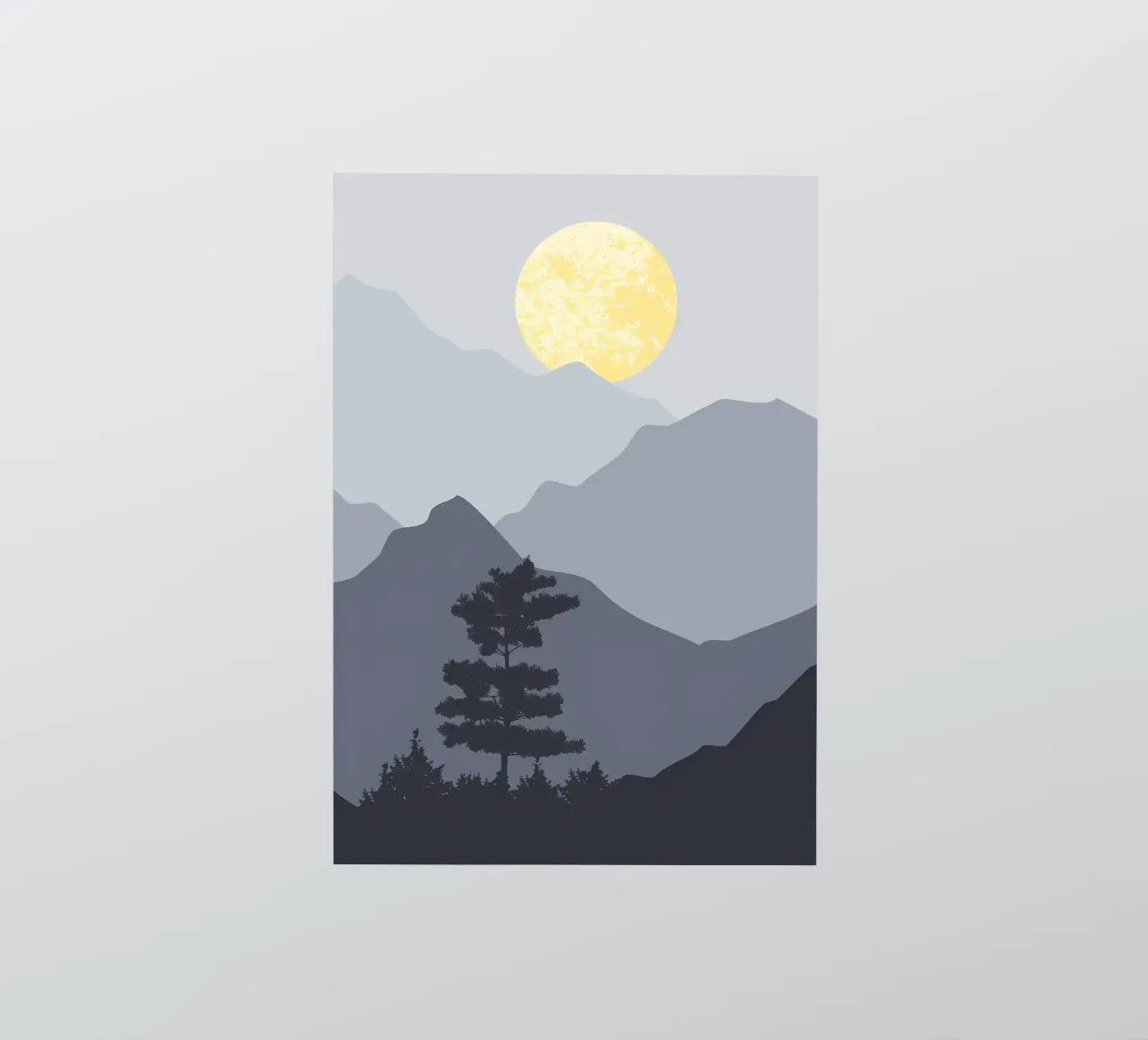 Mountain layer and forest sticker by Bartosz Powalka