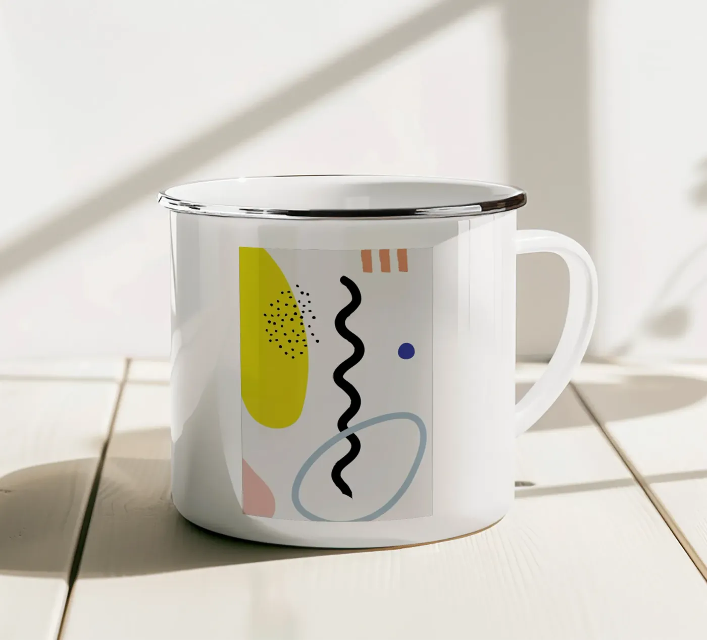 Vertical Waves enamel mug by Studio One