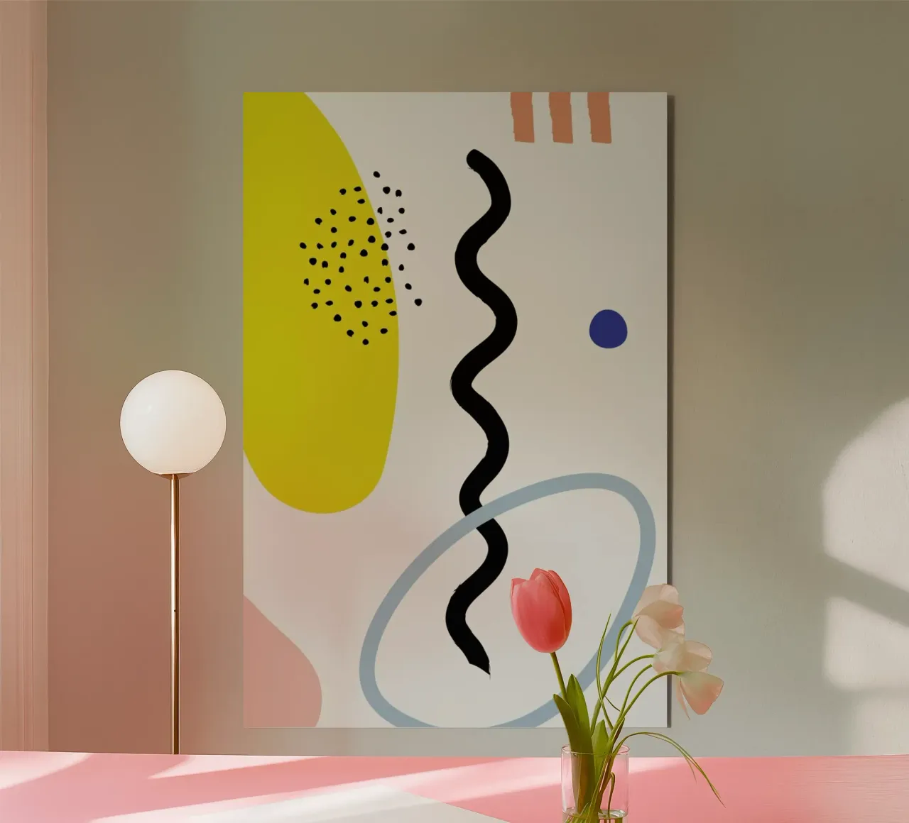 Vertical Waves Alu-Dibond von Studio One