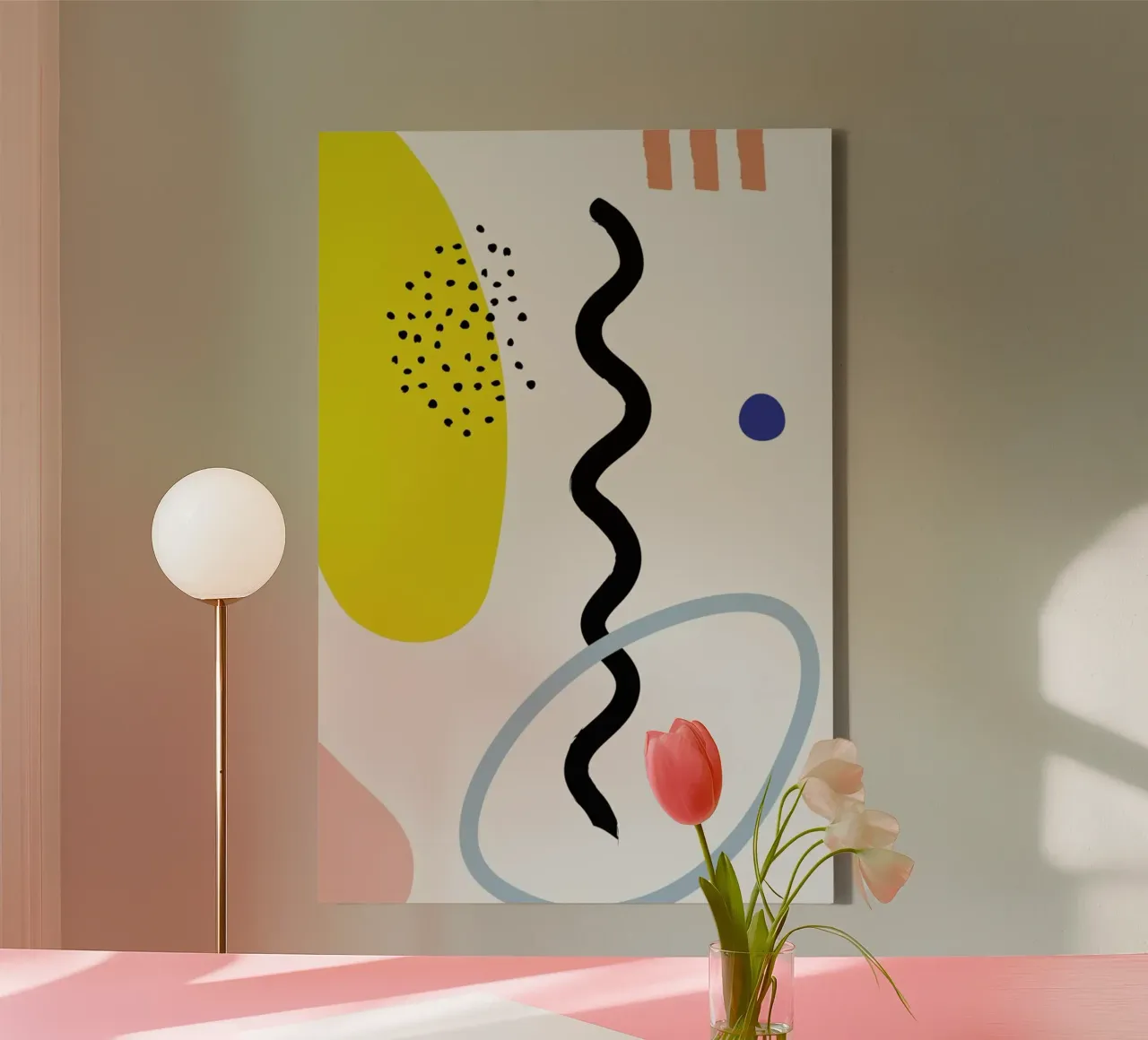 Vertical Waves tela con Cornice a cassetta da Studio One