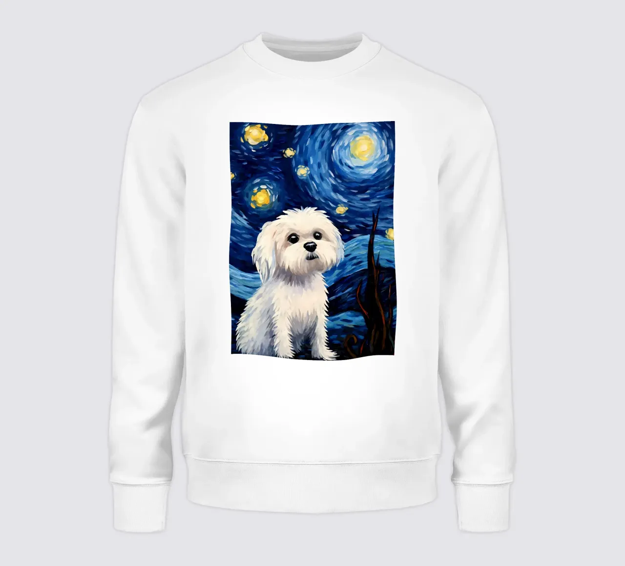 Cane maltese Notte stellata felpa da Adrian Patel