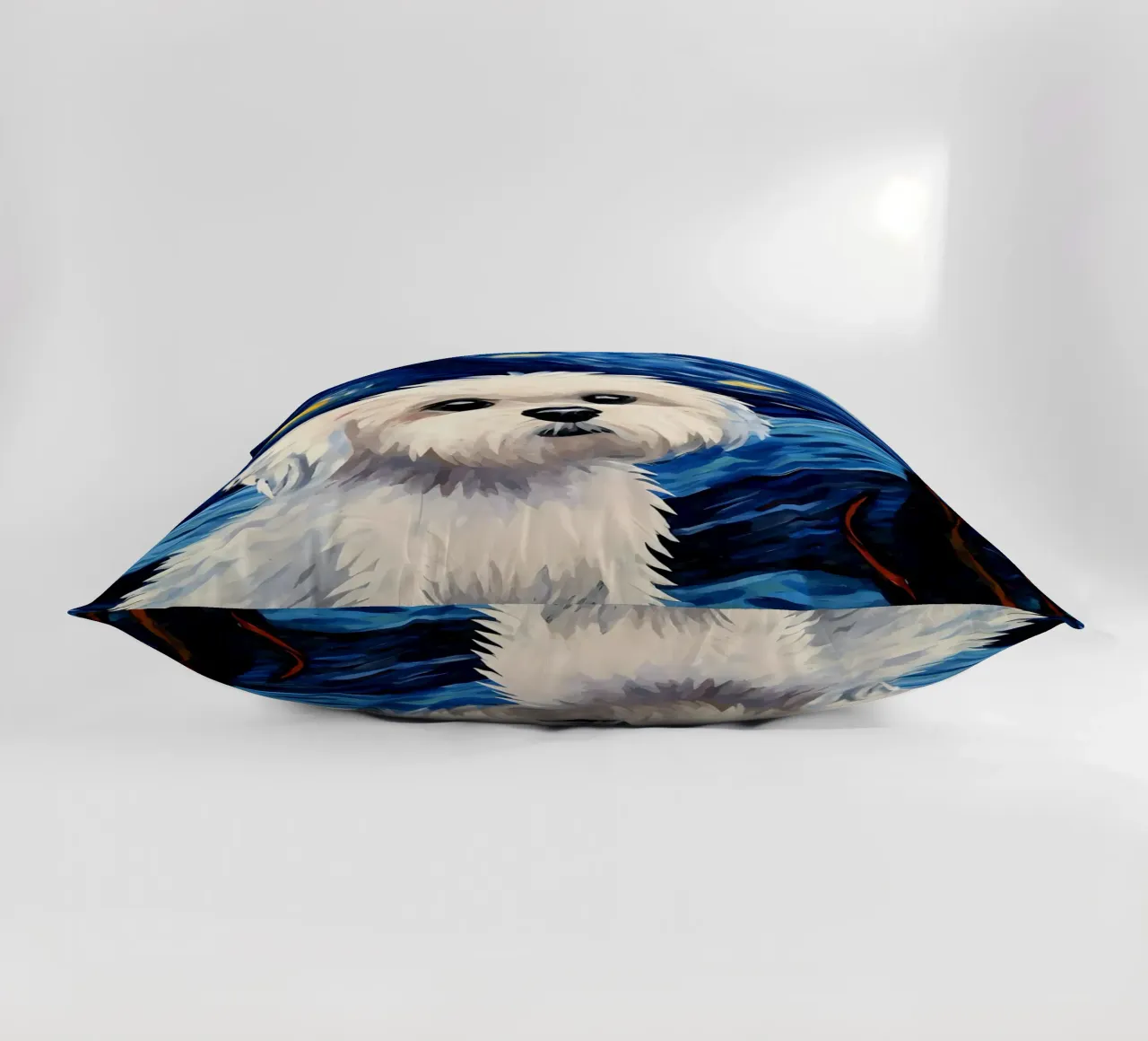 Cane maltese Notte stellata cuscino da Adrian Patel