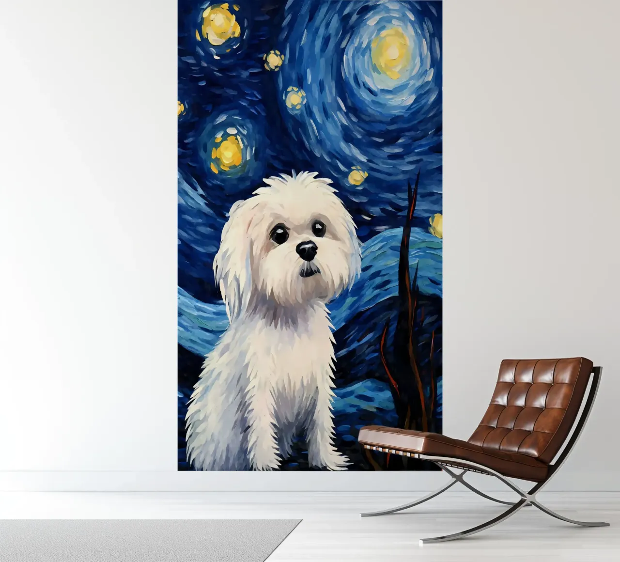 Maltese Dog Starry Night photo wallpaper by Adrian Patel