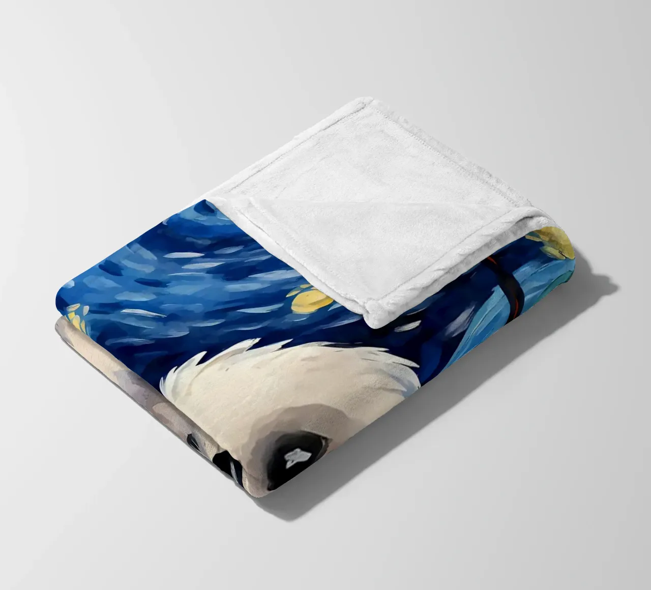 Cane maltese Notte stellata coperta in pile da Adrian Patel