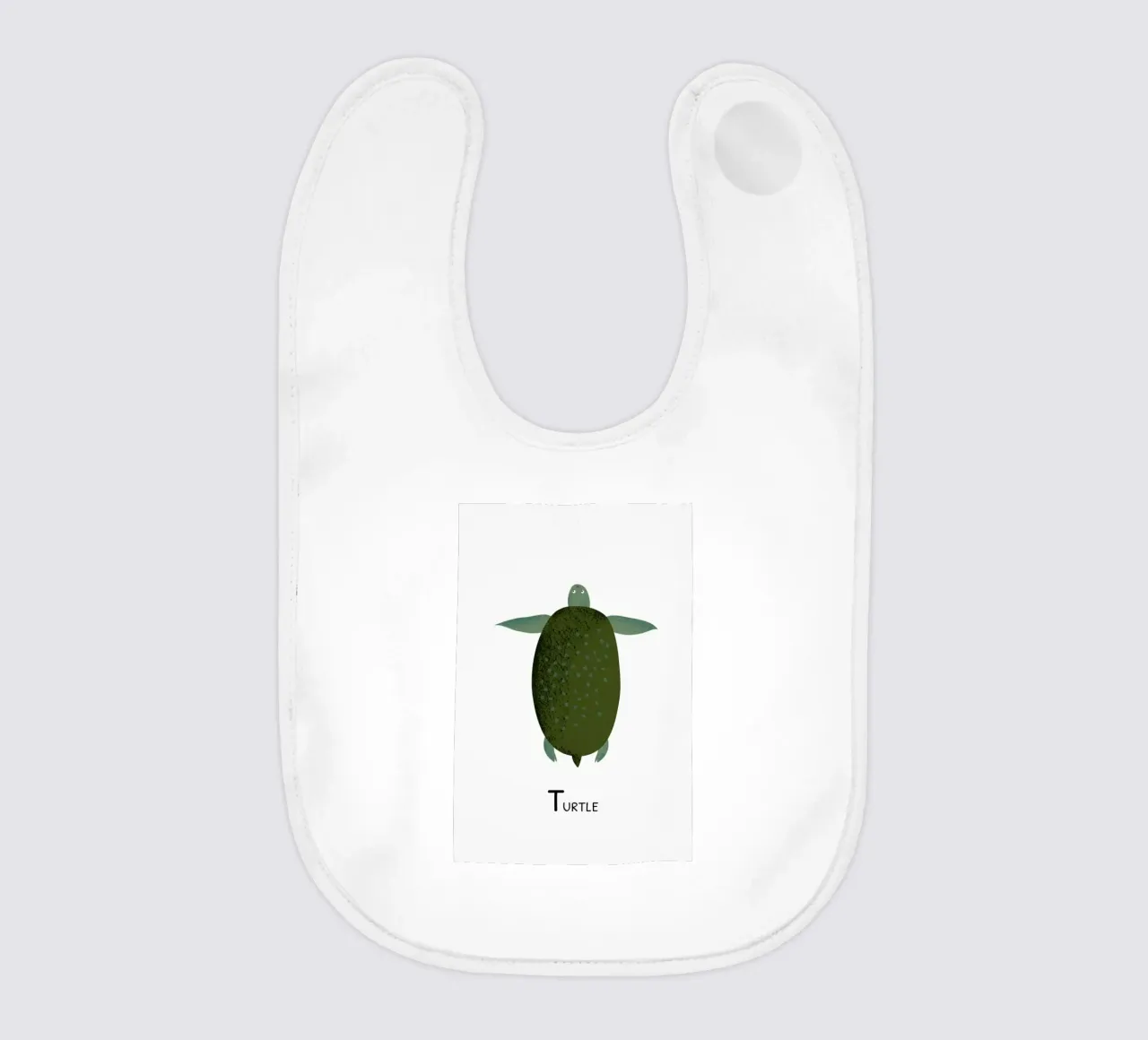 T for Turtle baby slabbetje van Little Flourishes
