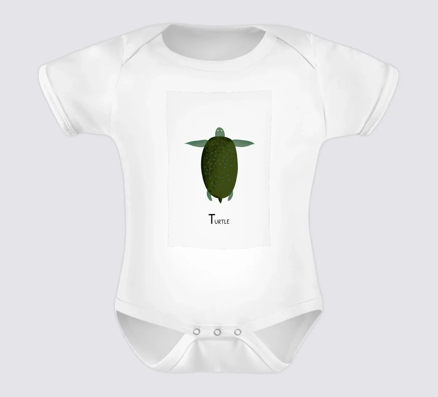 T for Turtle body bébé de Little Flourishes