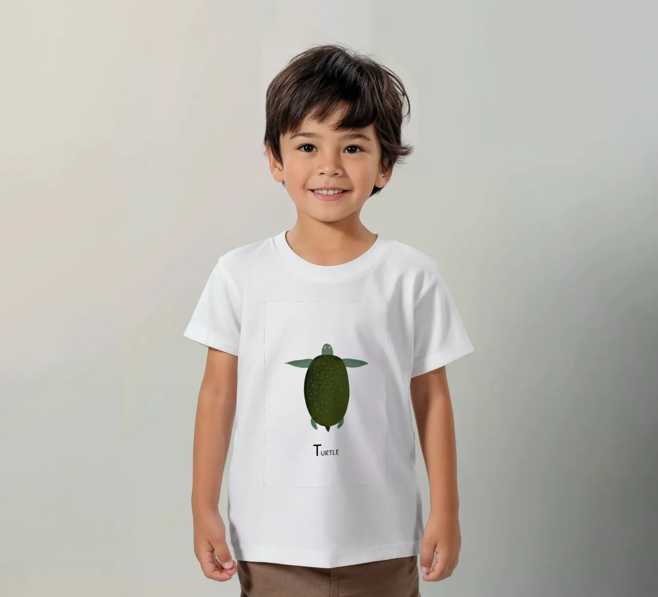 T for Turtle t-shirt bambini da Little Flourishes