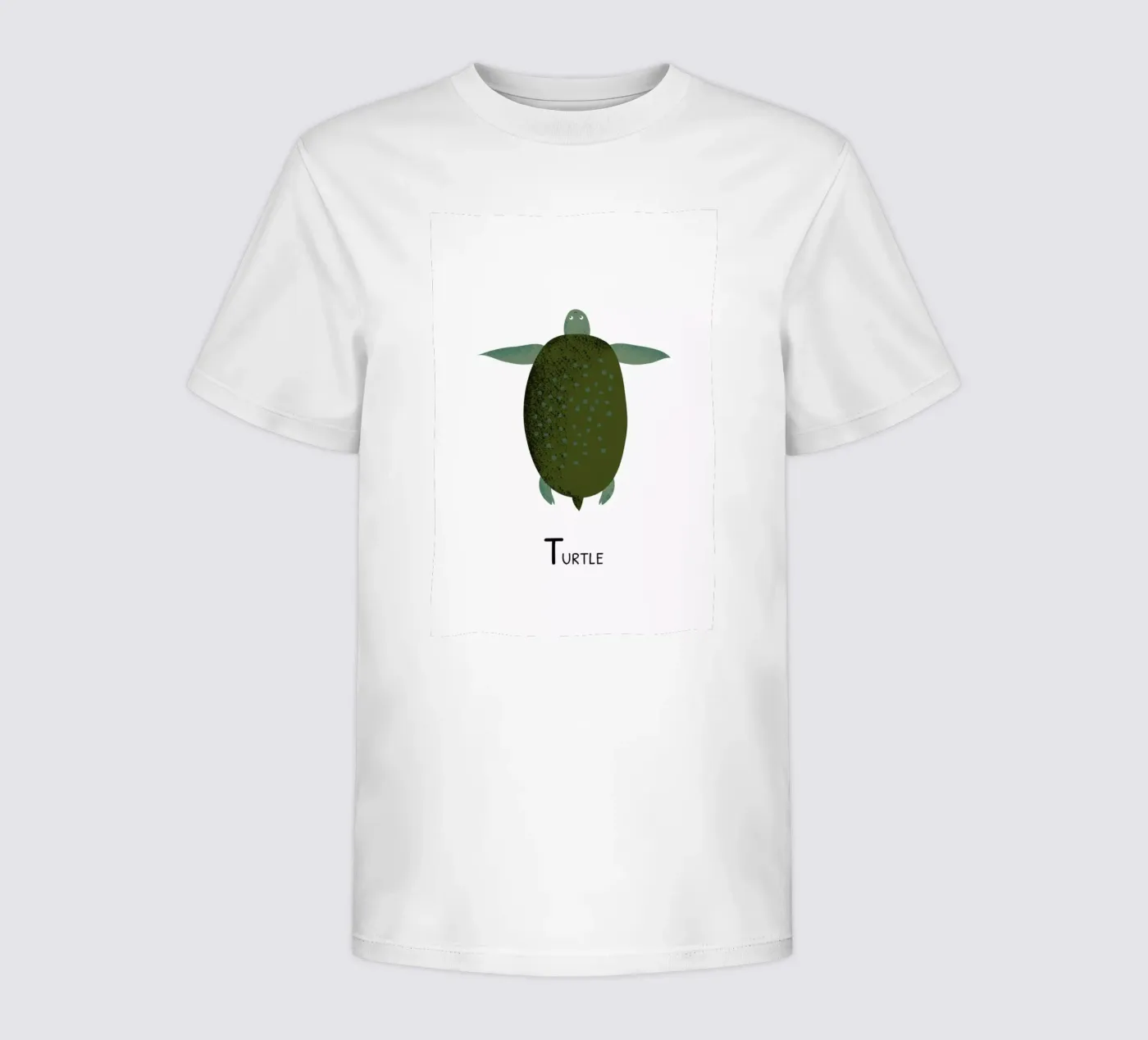 T for Turtle kinder t-shirt van Little Flourishes