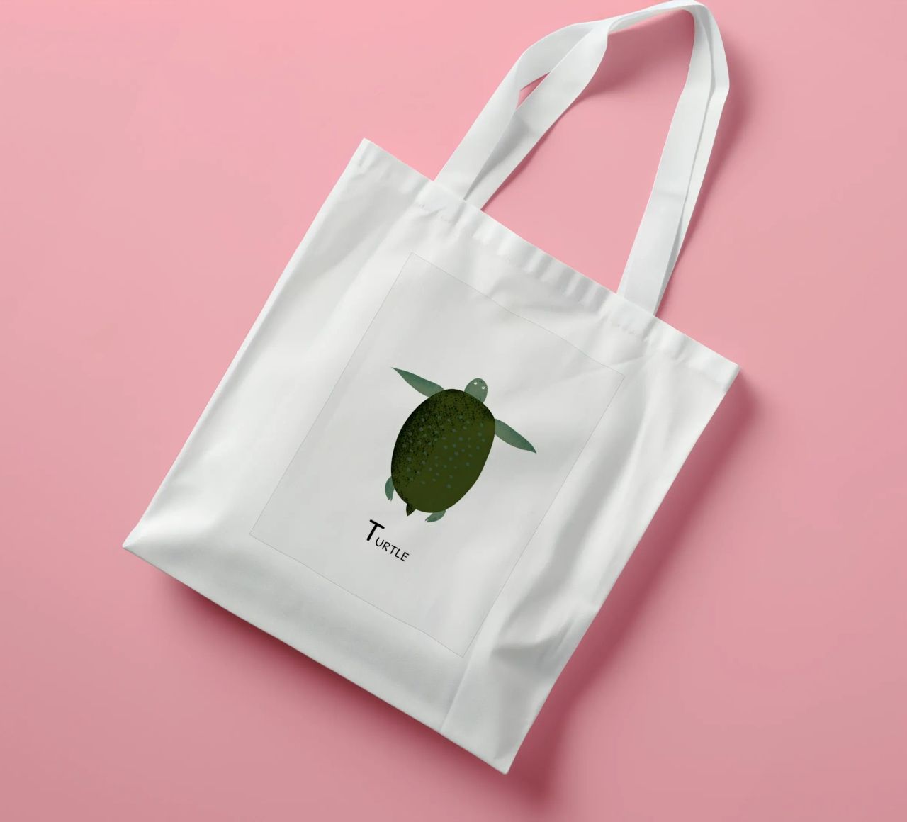 T for Turtle borsa in juta da Little Flourishes