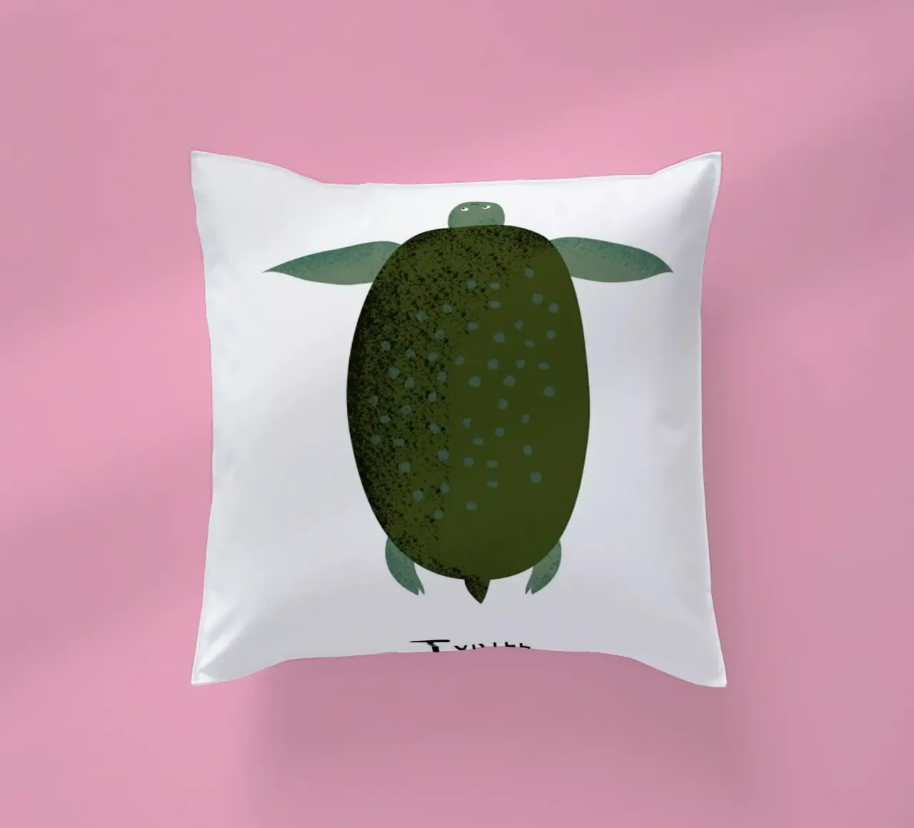 T for Turtle cuscino da Little Flourishes