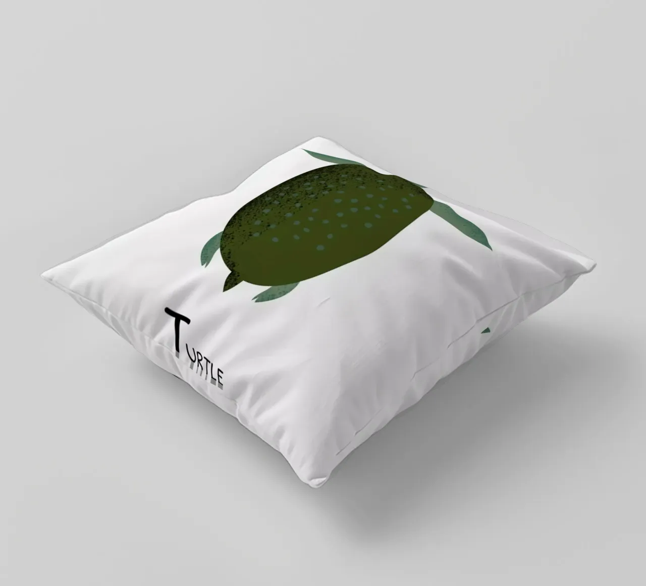T for Turtle cuscino da Little Flourishes