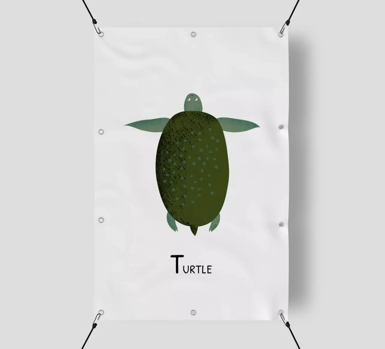 T for Turtle telo in pvc da Little Flourishes