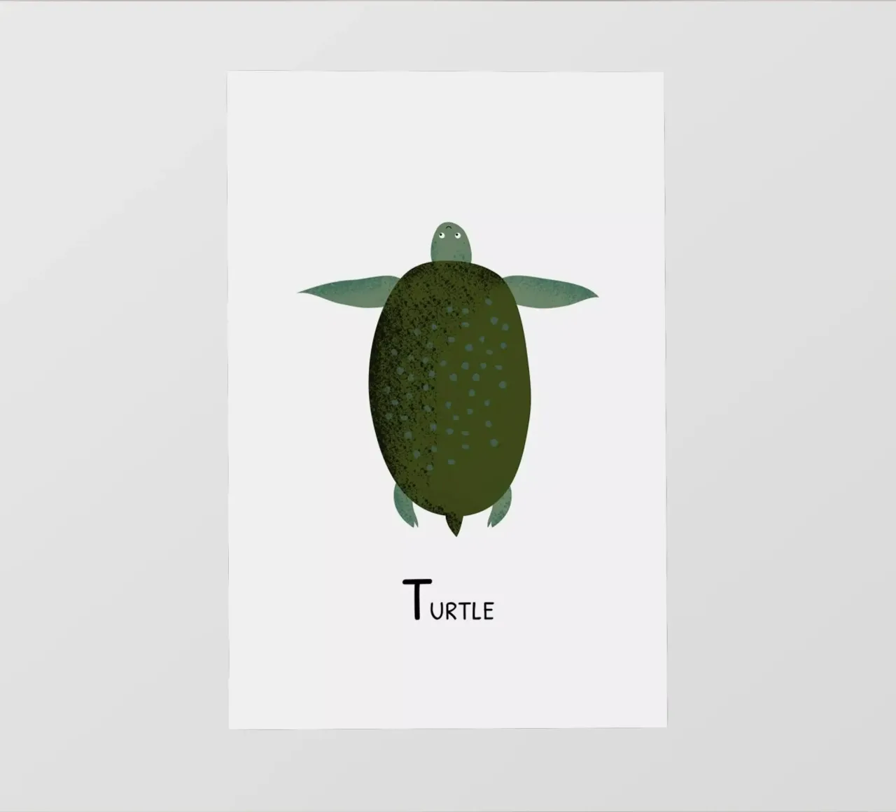 T for Turtle telo in pvc da Little Flourishes