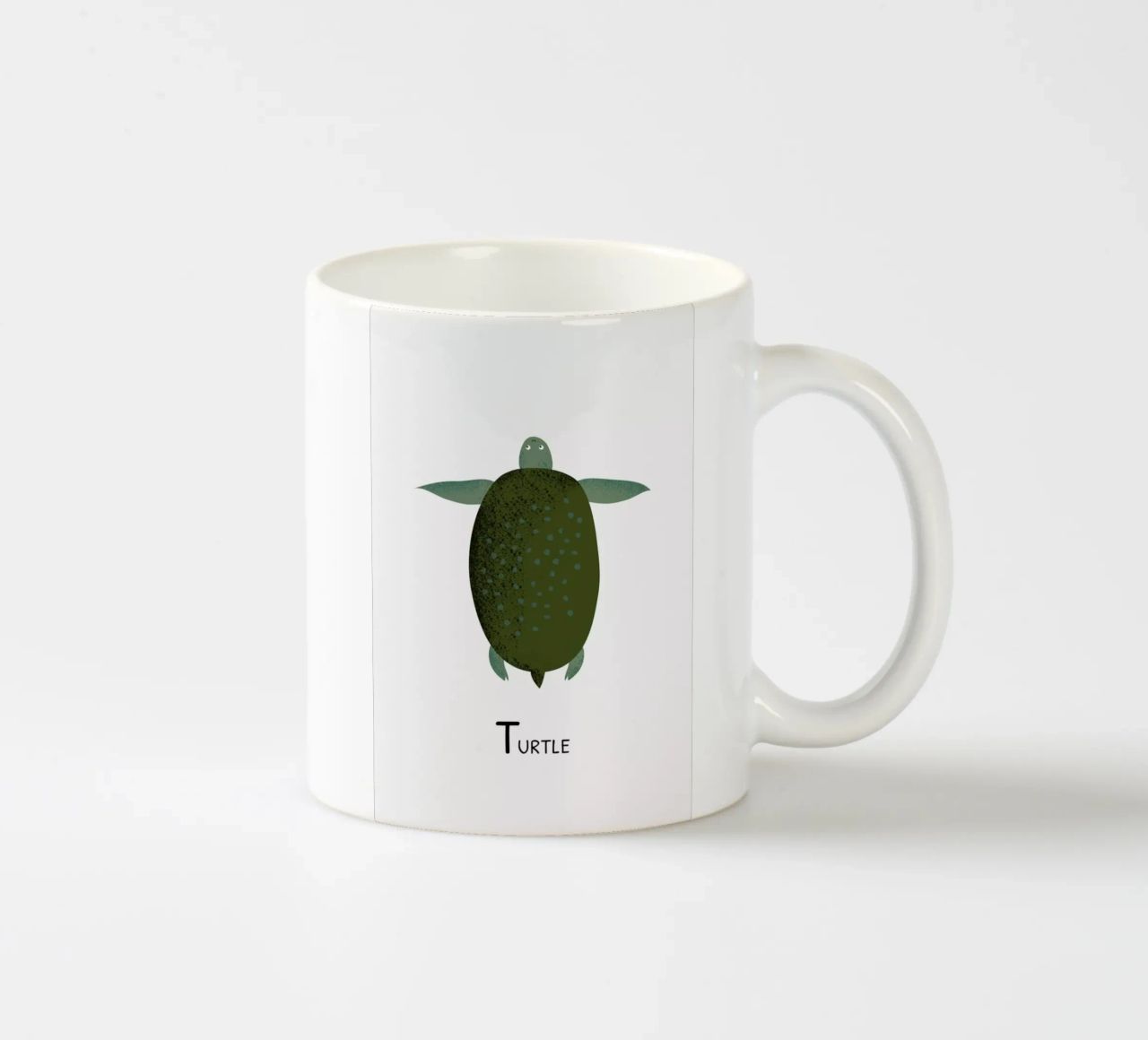 T for Turtle tazza in ceramica da Little Flourishes