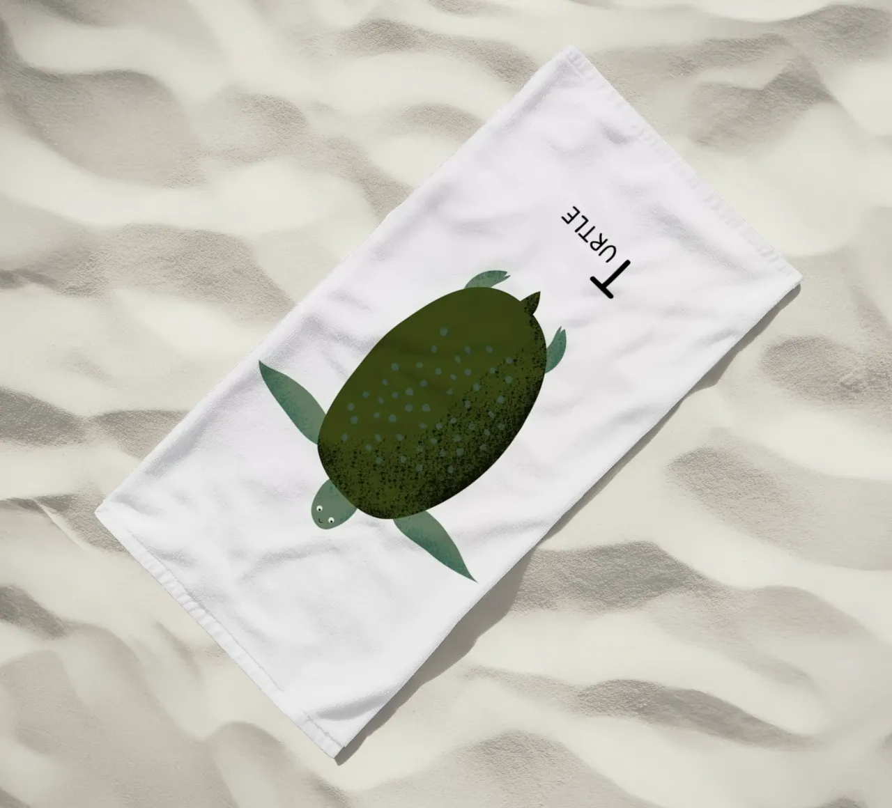 T for Turtle beach towel by Little Flourishes