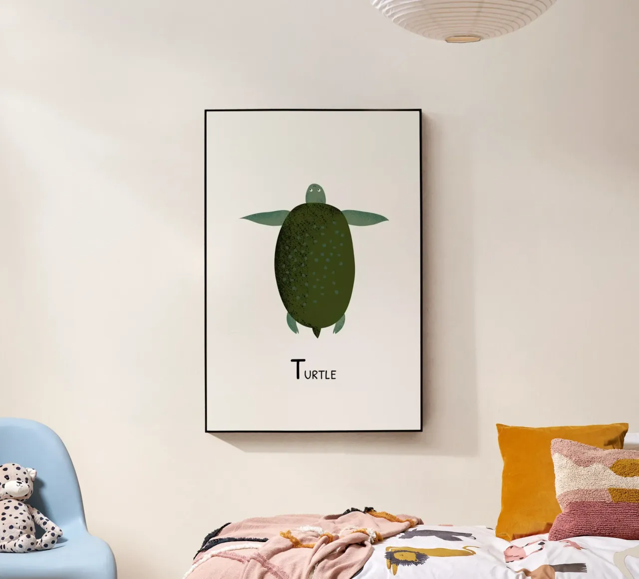 T for Turtle plexiglass da Little Flourishes