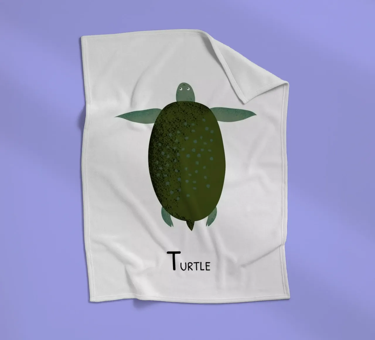 T for Turtle fleecedeken van Little Flourishes