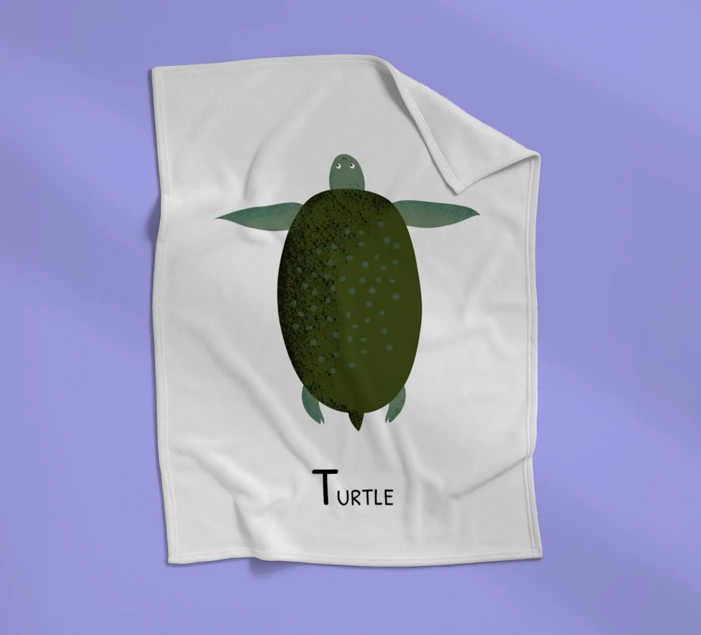 T for Turtle fleecedeken van Little Flourishes