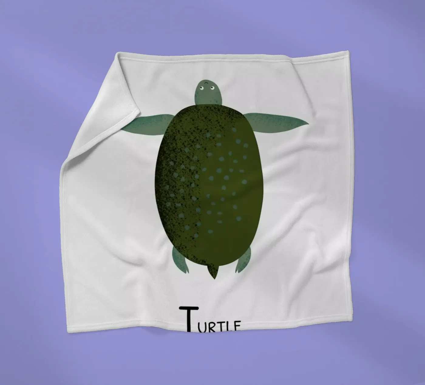 T for Turtle fleecedeken van Little Flourishes