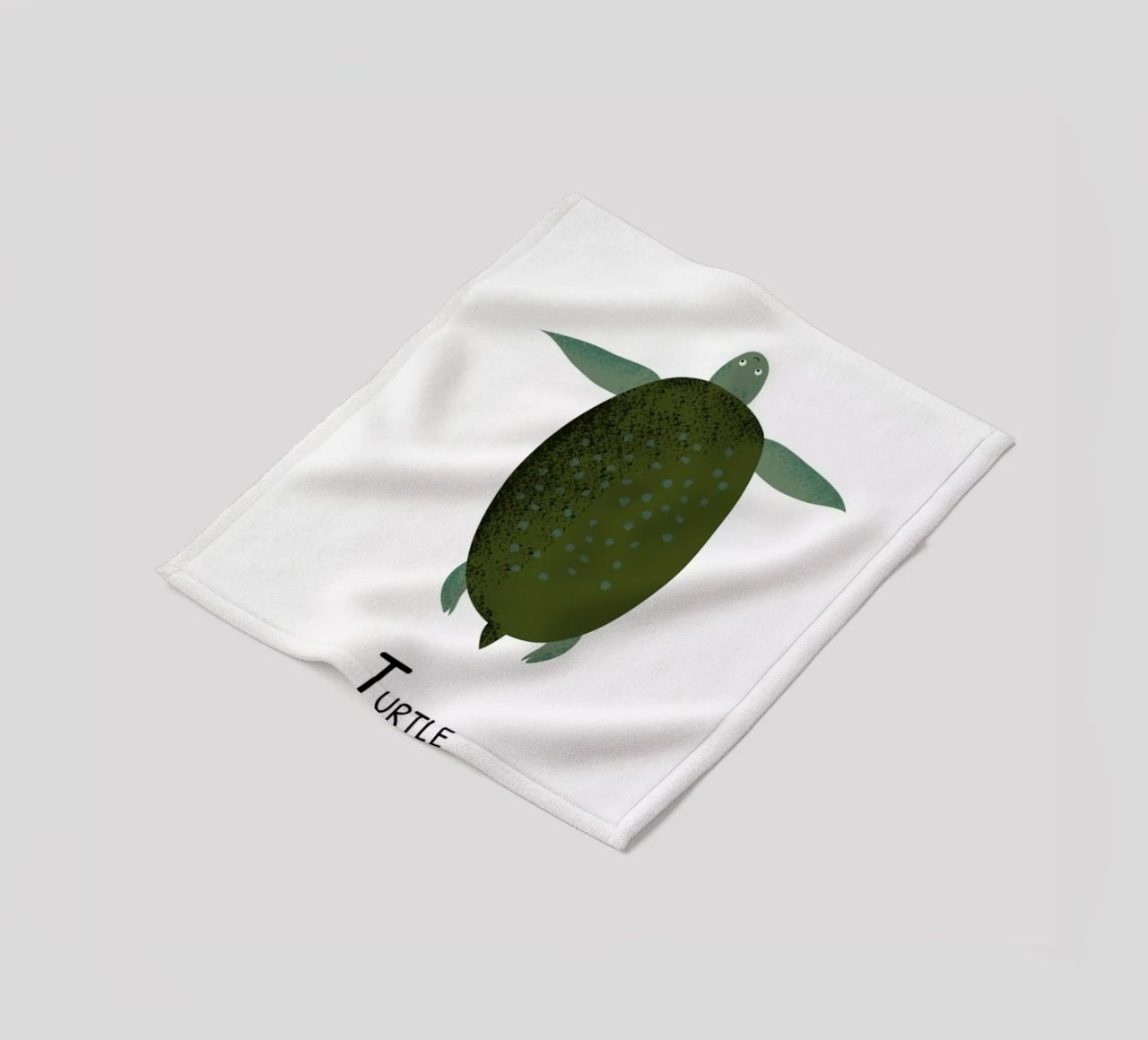 T for Turtle coperta in pile da Little Flourishes