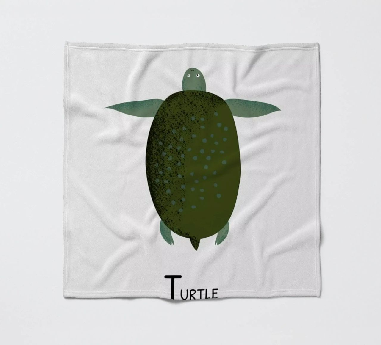 T for Turtle coperta in pile da Little Flourishes