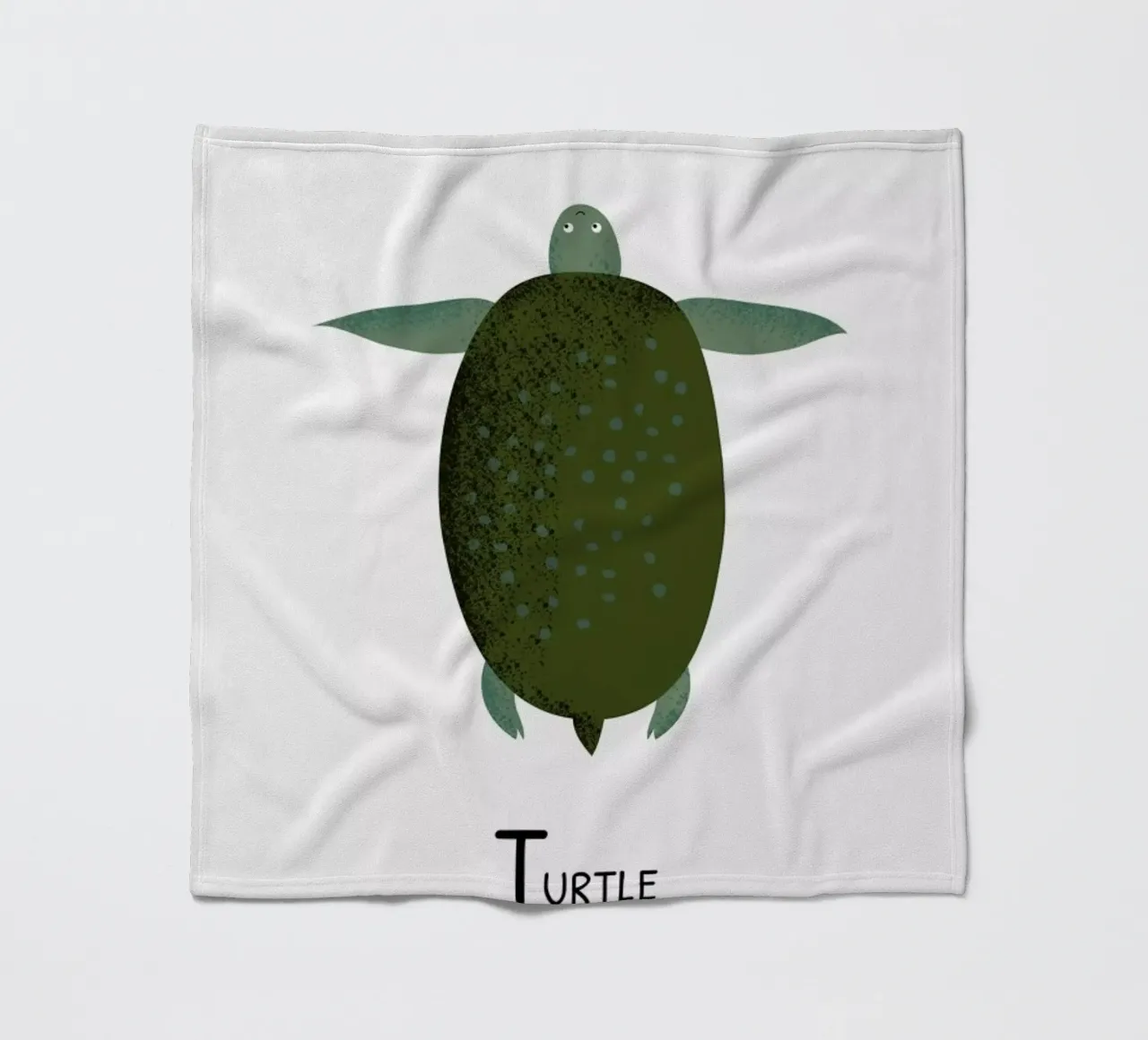 T for Turtle fleecedeken van Little Flourishes