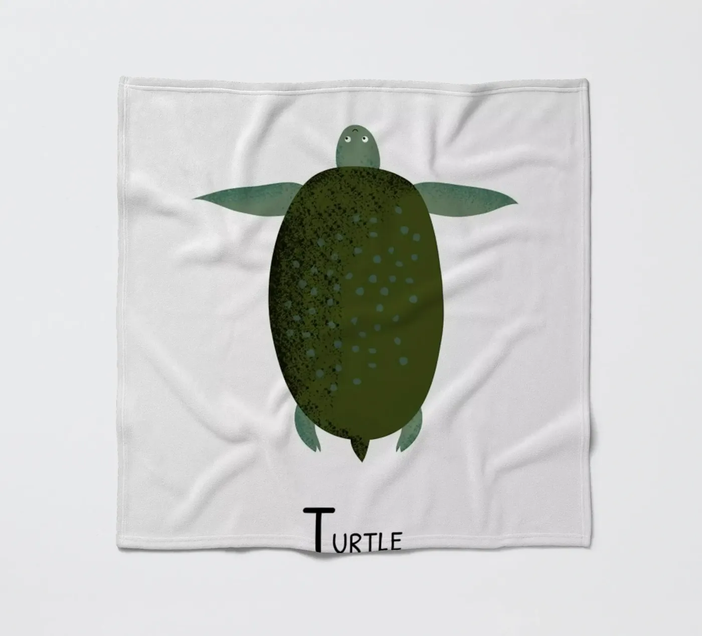 T for Turtle fleecedeken van Little Flourishes