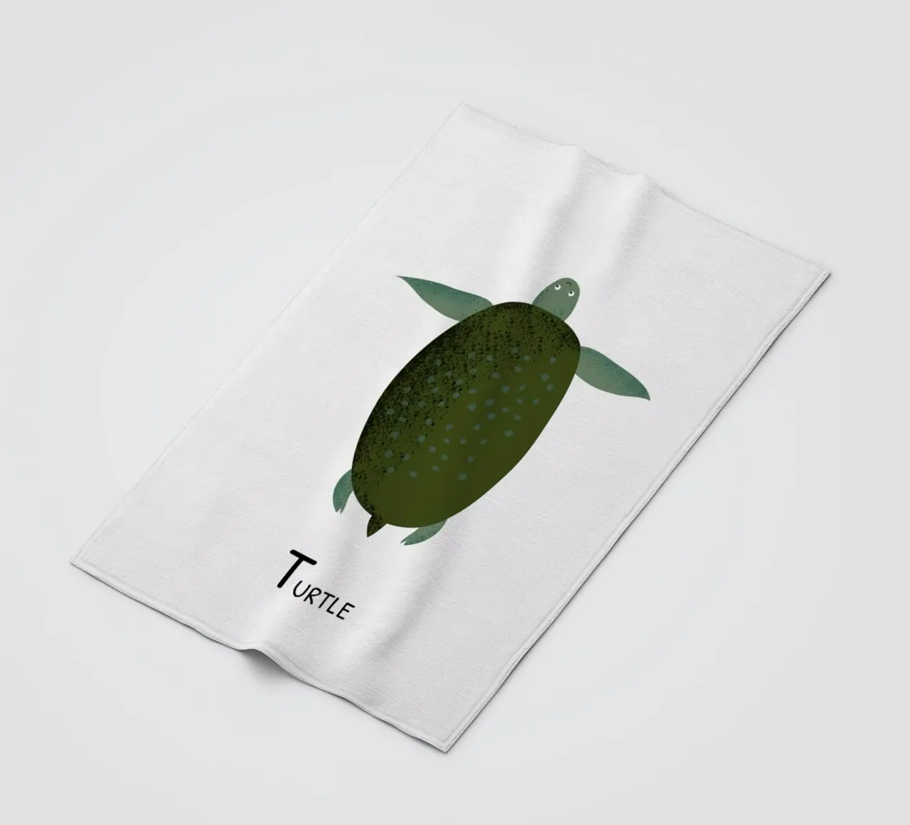 T for Turtle manta de franela de Little Flourishes