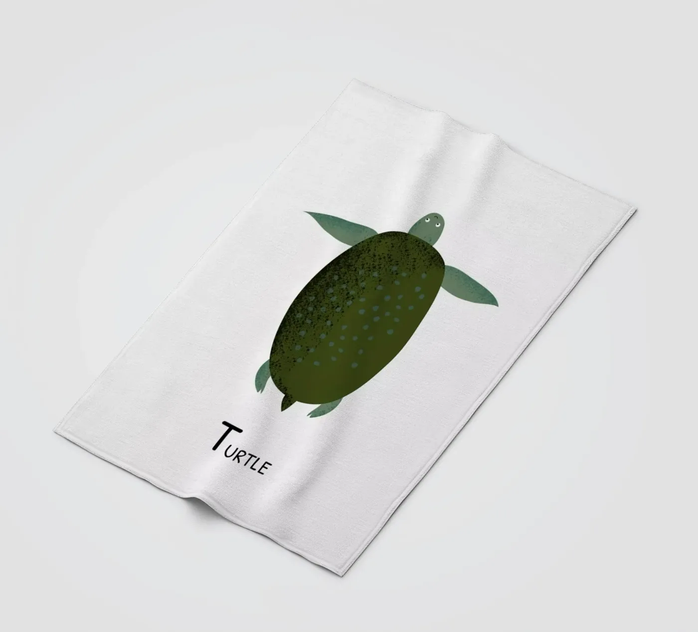 T for Turtle fleecedeken van Little Flourishes