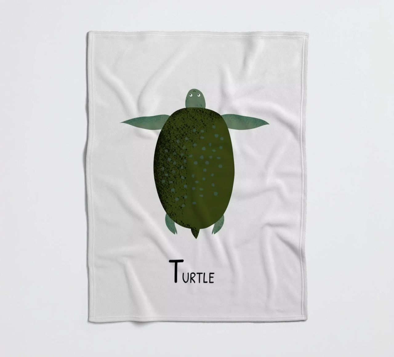 T for Turtle coperta in pile da Little Flourishes