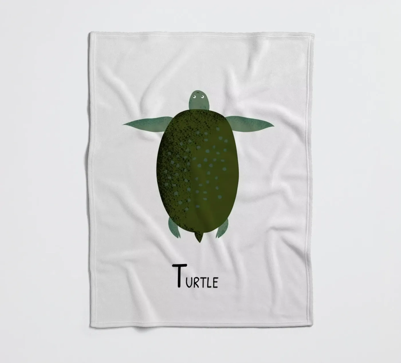 T for Turtle fleecedeken van Little Flourishes