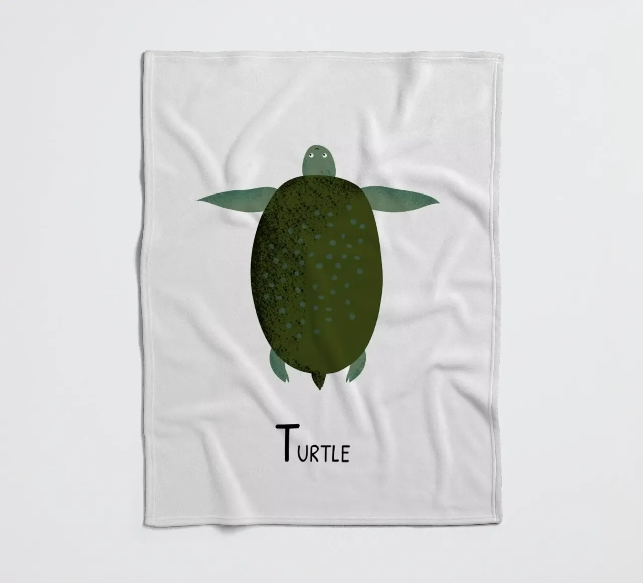 T for Turtle fleecedeken van Little Flourishes