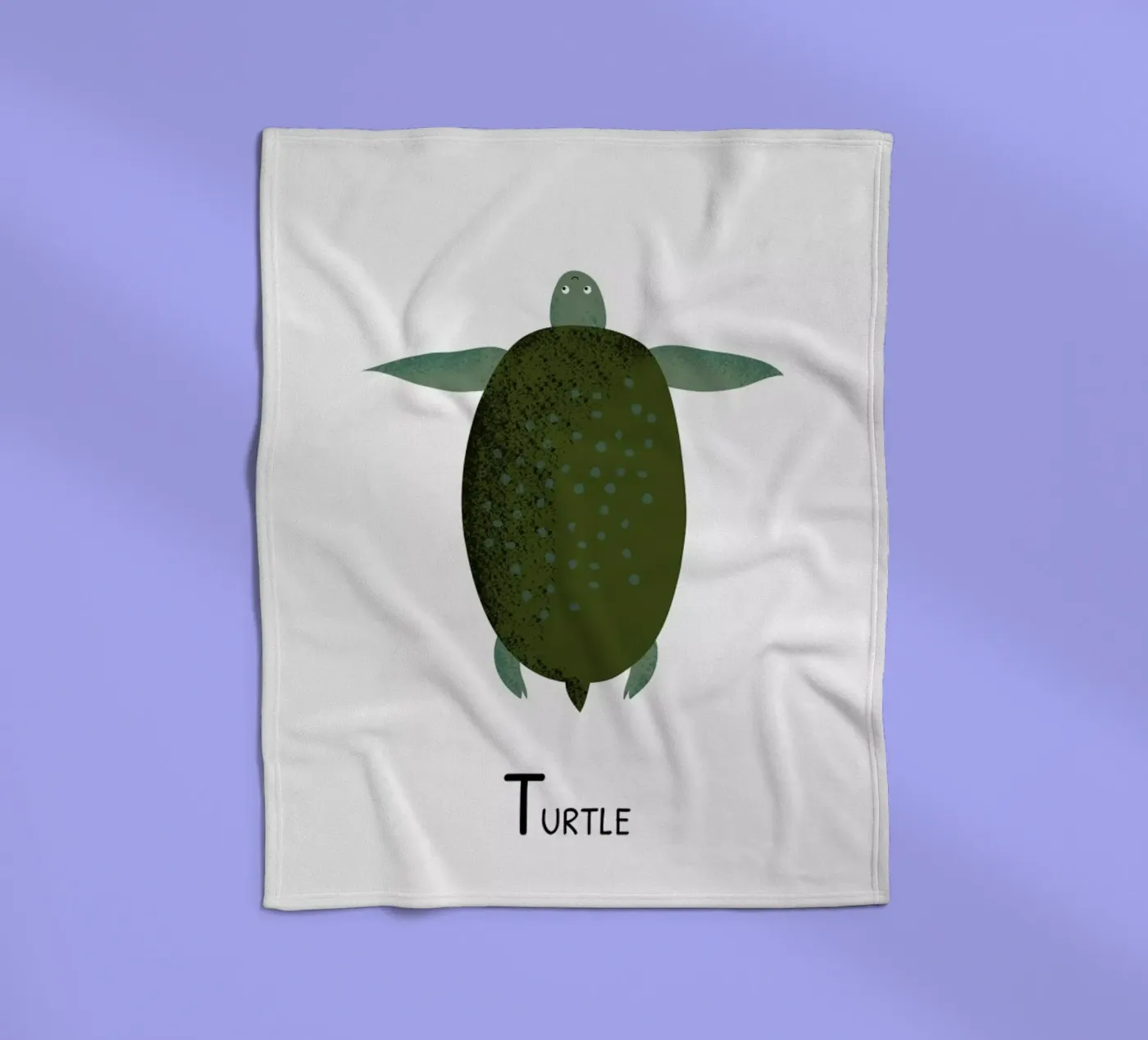 T for Turtle fleecedeken van Little Flourishes