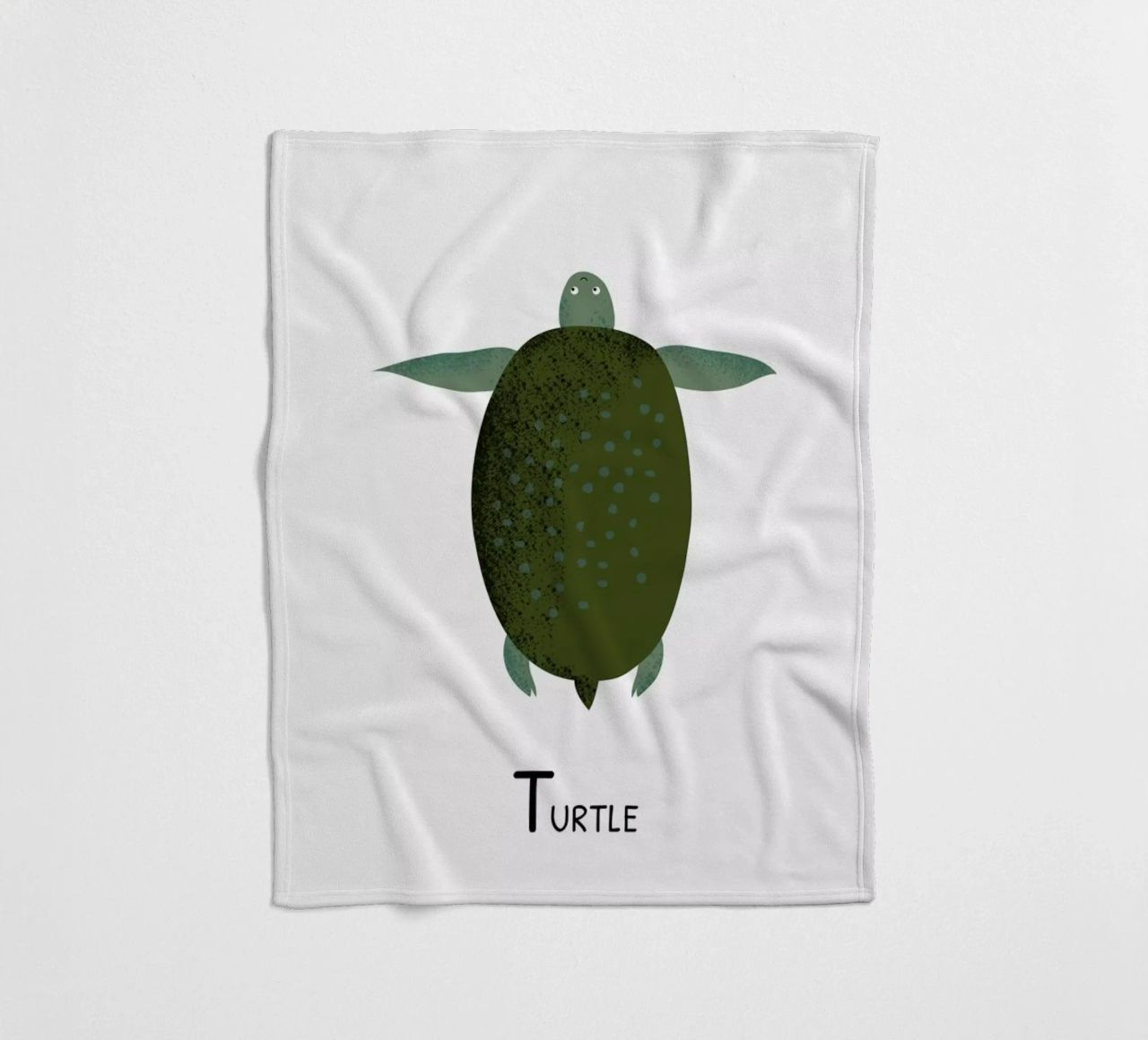 T for Turtle coperta in pile da Little Flourishes