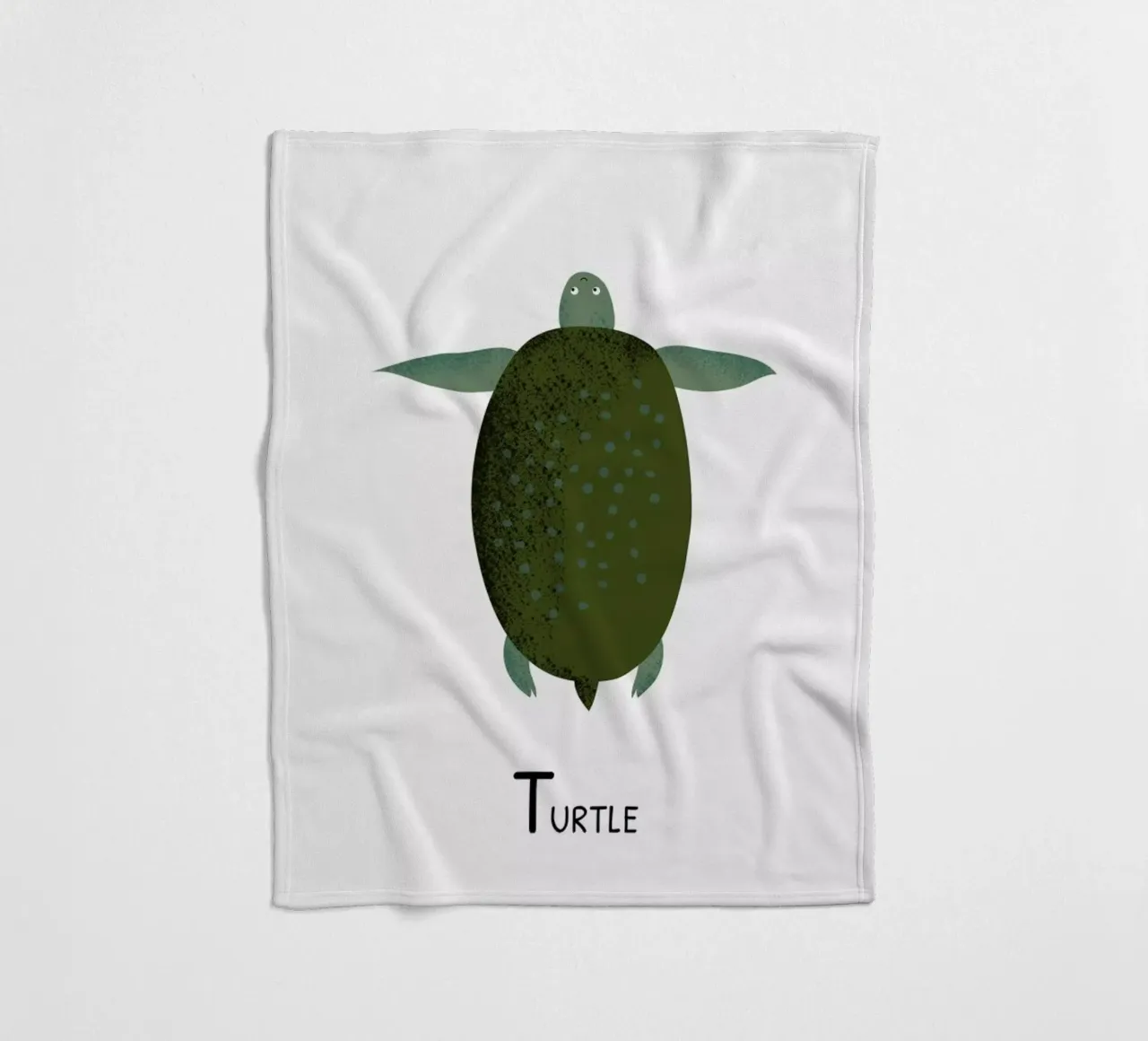 T for Turtle manta de franela de Little Flourishes