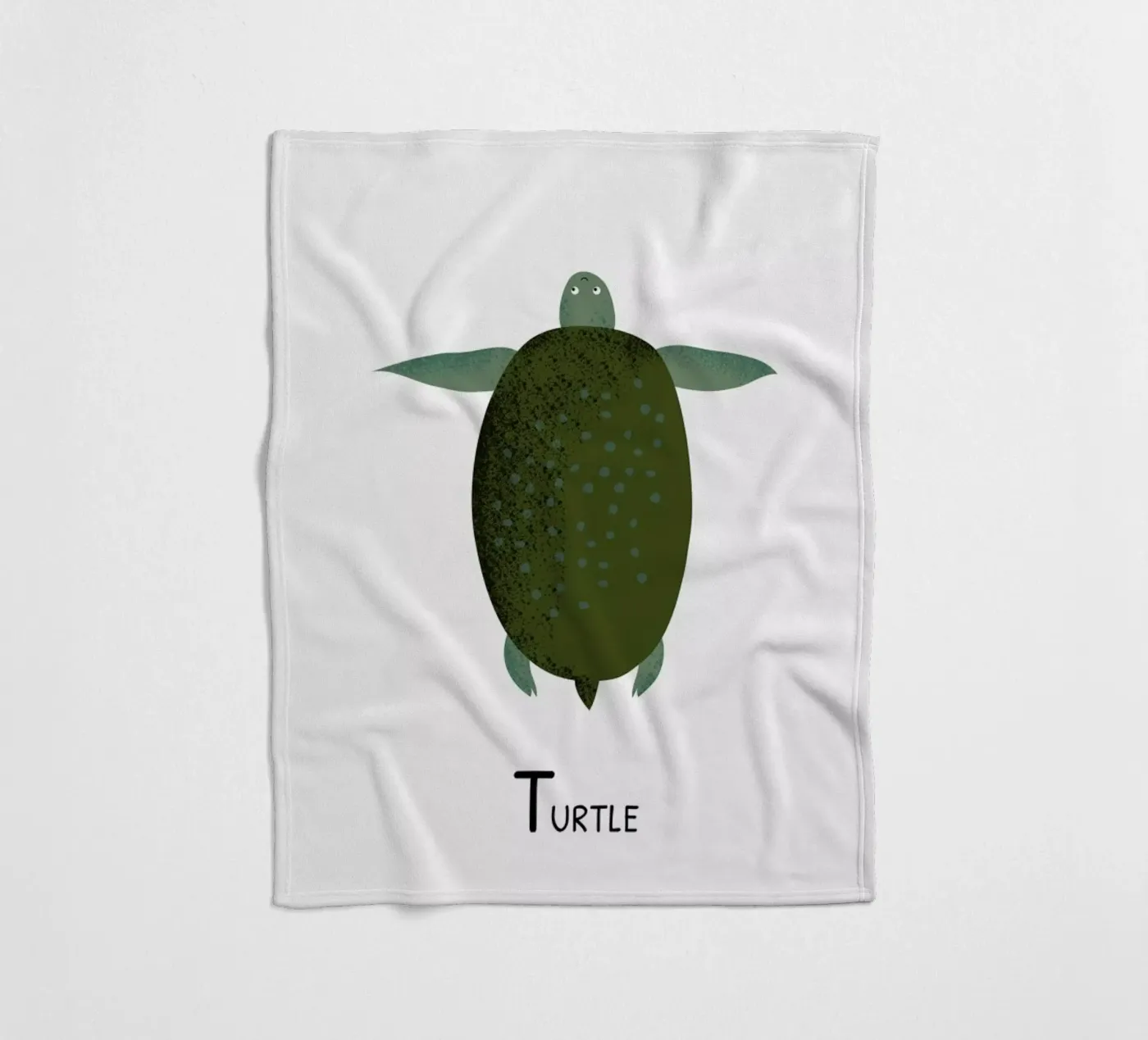 T for Turtle fleecedeken van Little Flourishes