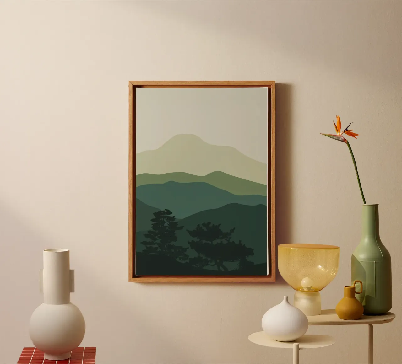 Décoration minimale du salon toile avec Caisse américaine de Bartosz Powalka