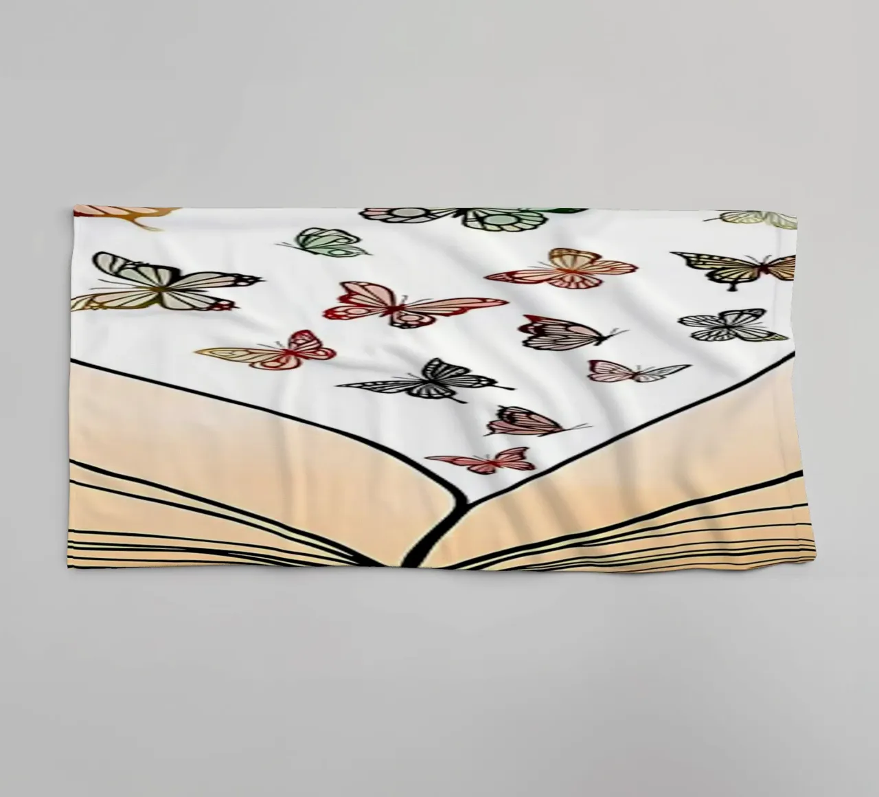 Reading Books towel by Aiden Garcia