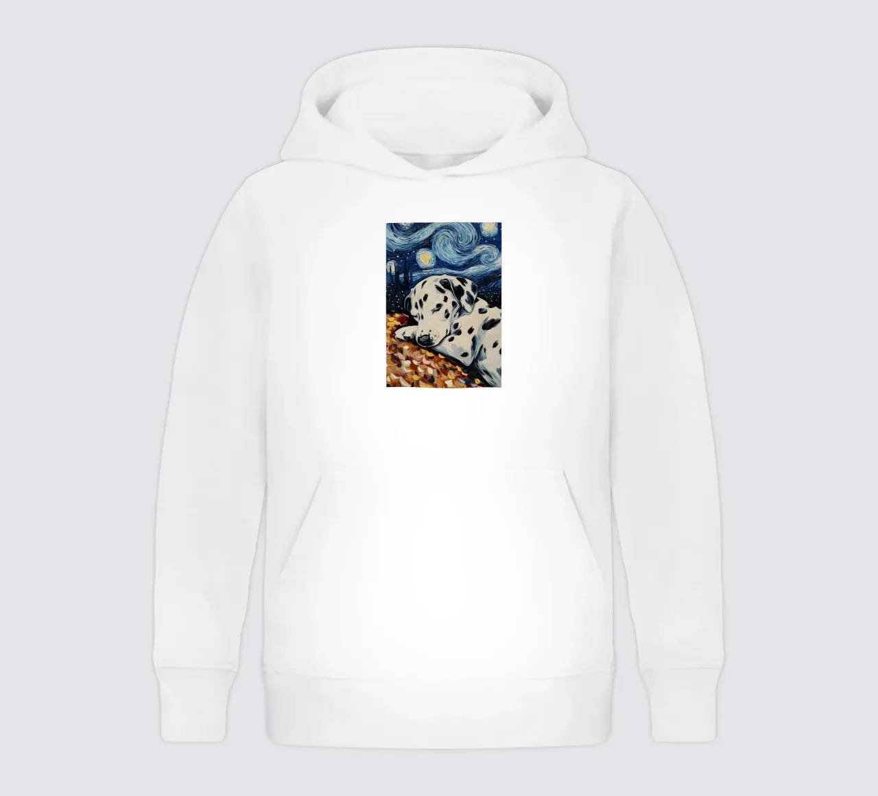 Dalmatian Puppy Sleeping kids hoodie by Adrian Patel