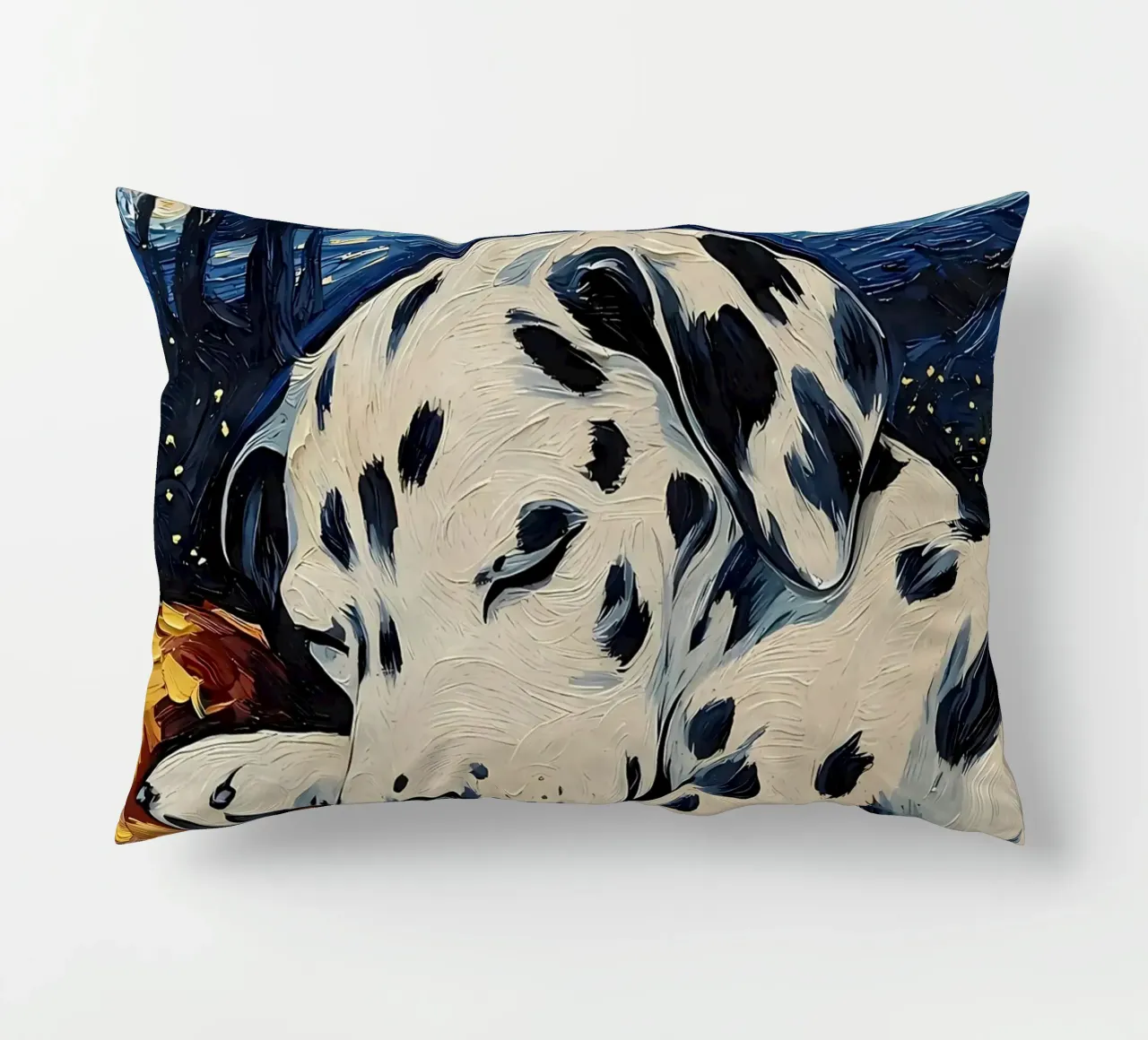 Dalmatian Puppy Sleeping decorative cushion by Adrian Patel