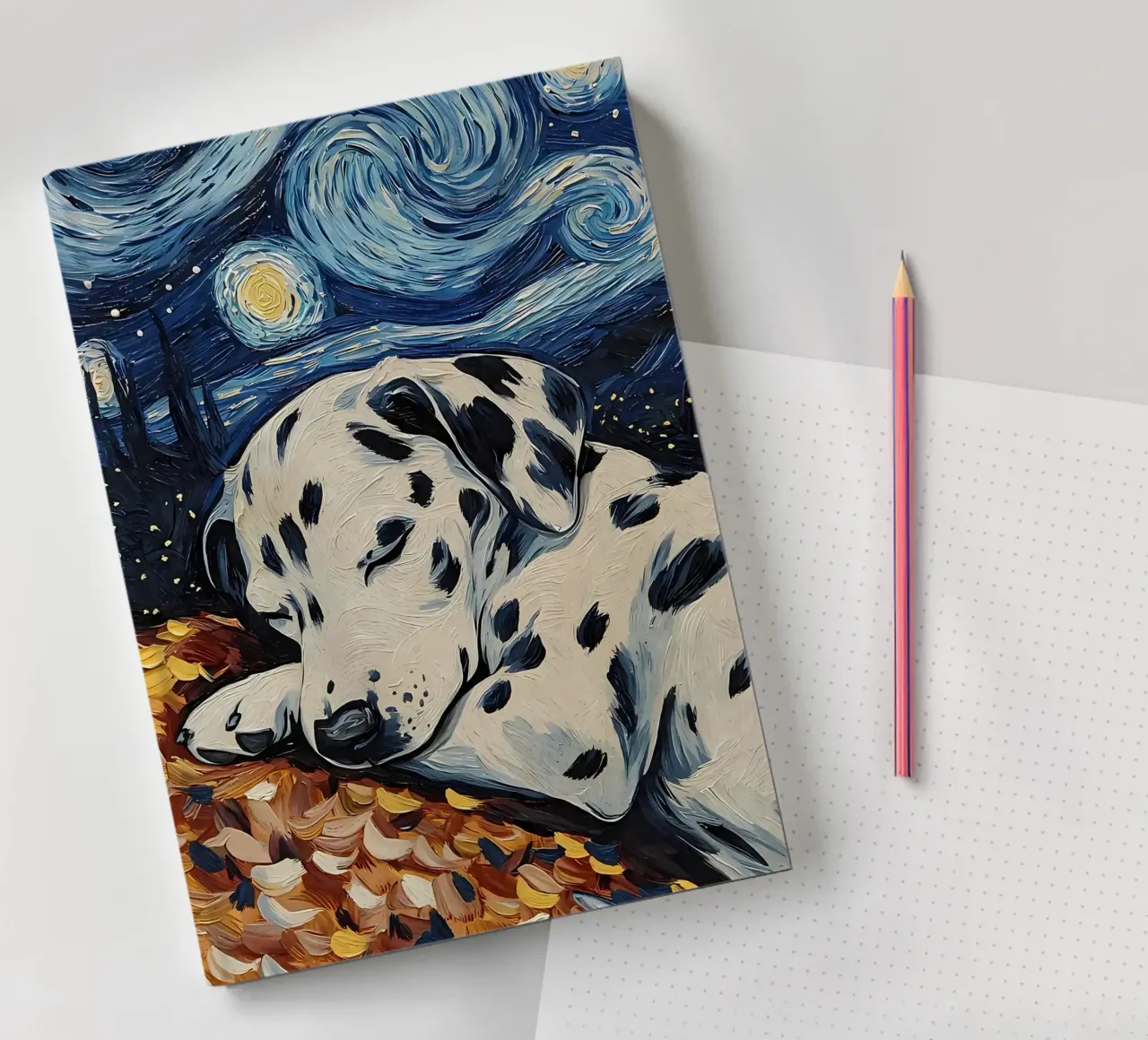 Dalmatian Puppy Sleeping notebook by Adrian Patel