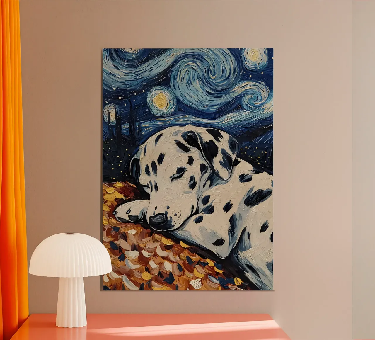 Cucciolo di dalmata che dorme carta hahnemühle da Adrian Patel