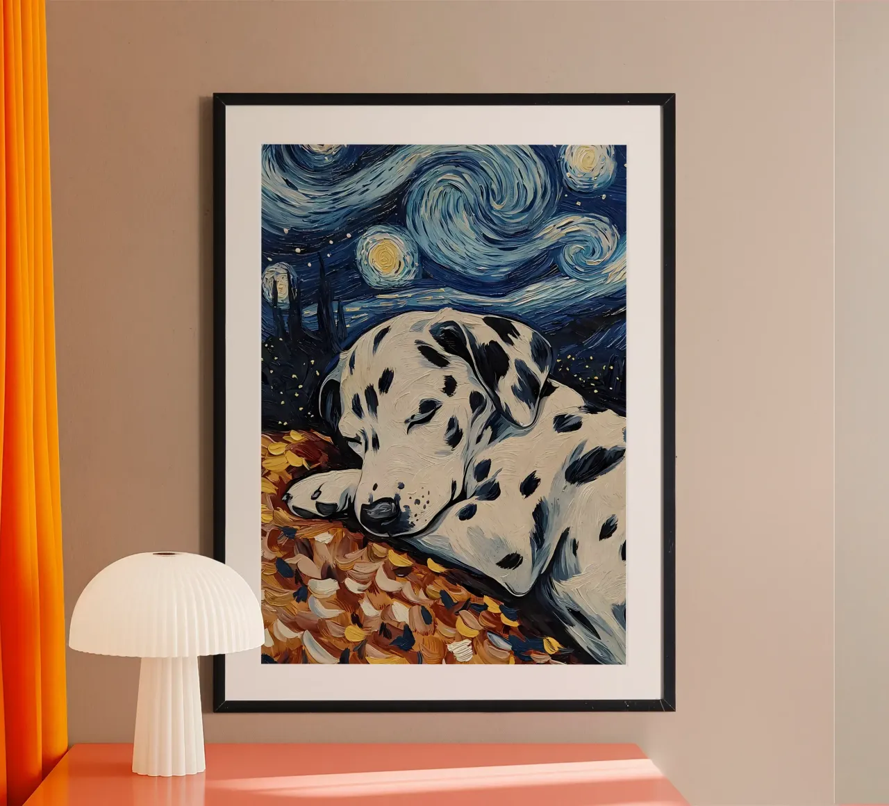 Cucciolo di dalmata che dorme carta hahnemühle da Adrian Patel